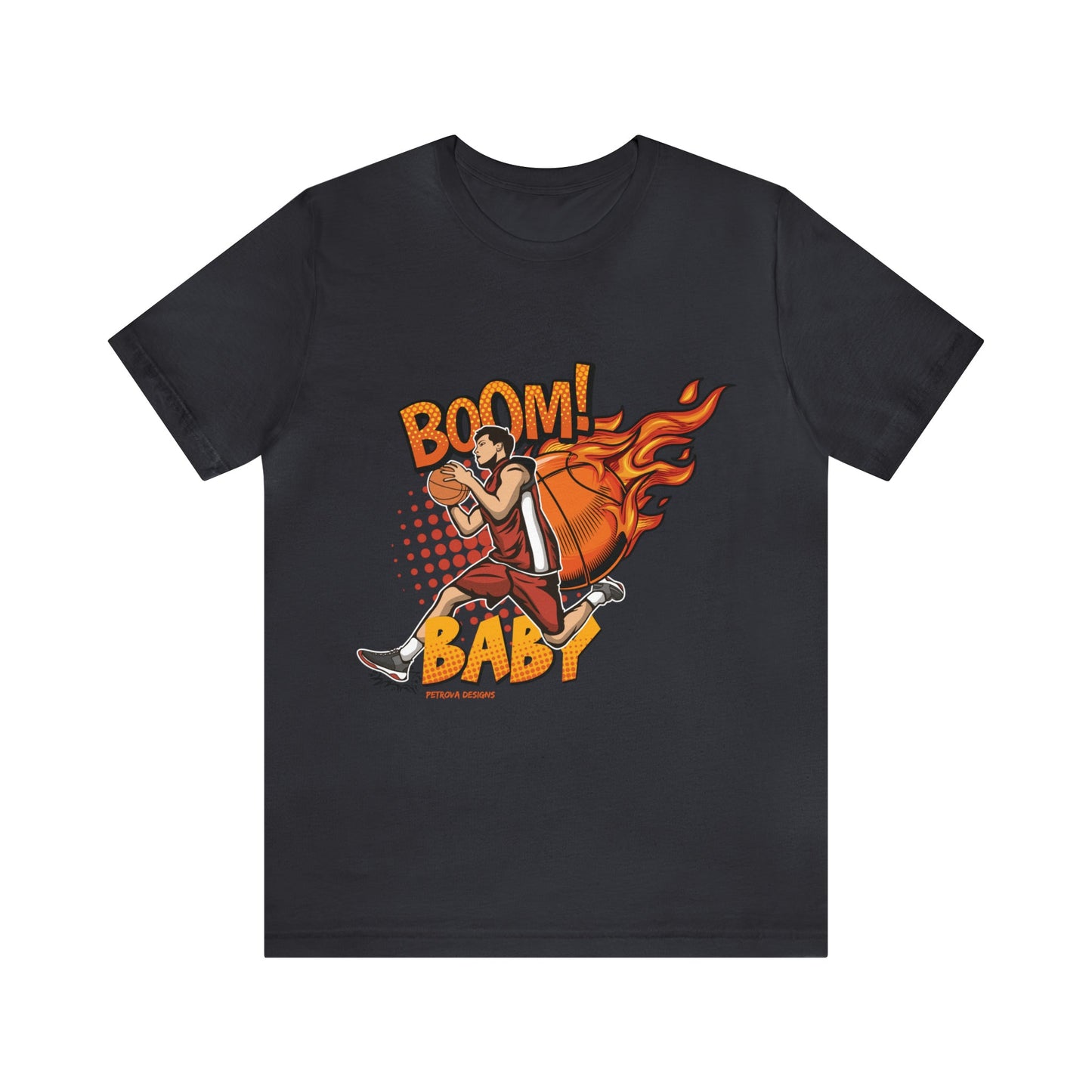 T-Shirt Graphic Tees for Men and Women Graphic Tee Shirts for Black Tshirt Outfits Basketball Petrova Designs