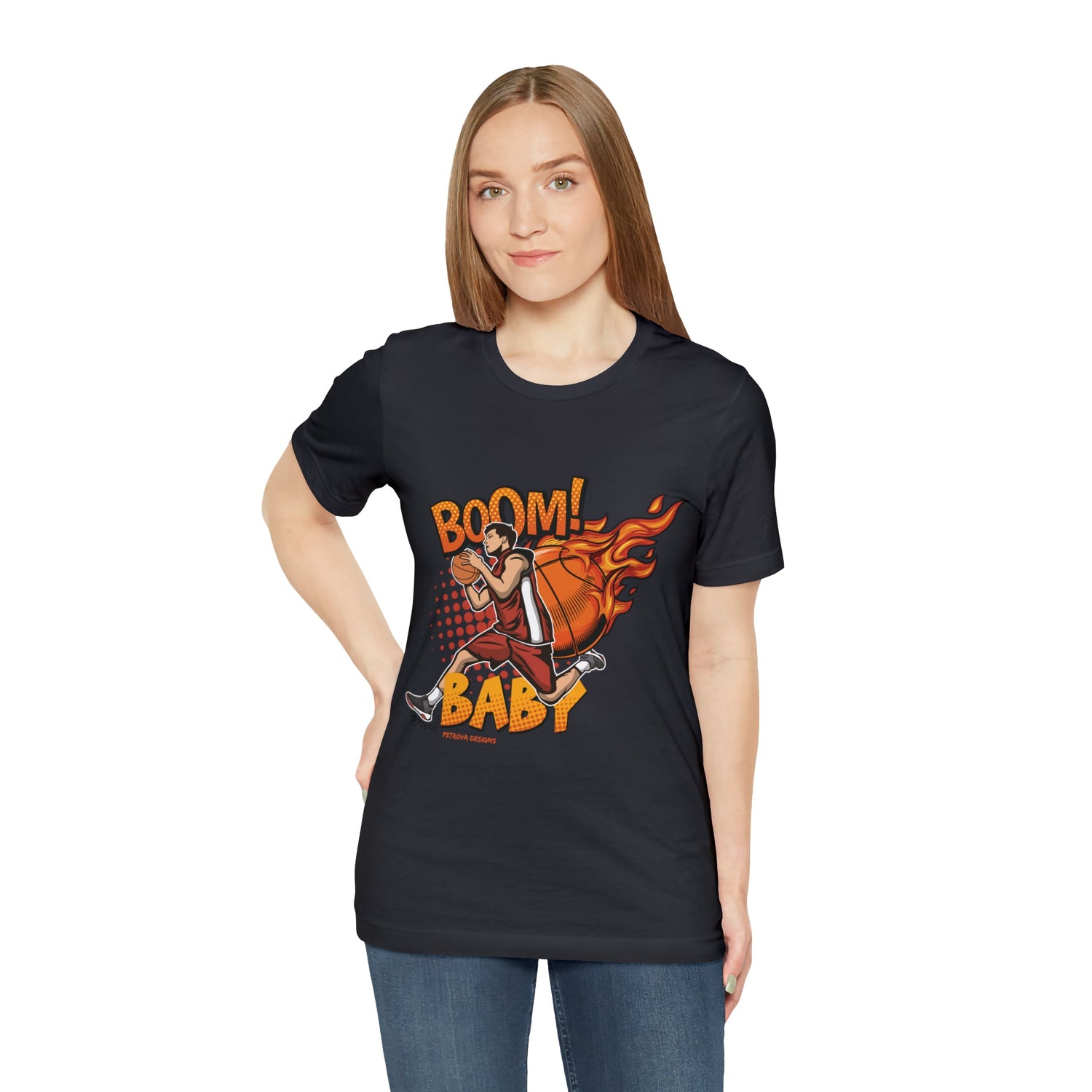 T-Shirt Graphic Tees for Men and Women Graphic Tee Shirts for Black Tshirt Outfits Basketball Petrova Designs