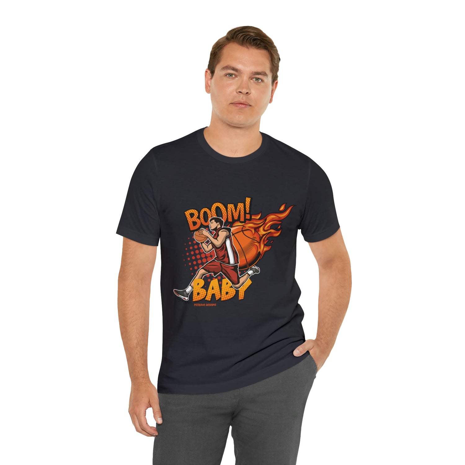 T-Shirt Graphic Tees for Men and Women Graphic Tee Shirts for Black Tshirt Outfits Basketball Petrova Designs