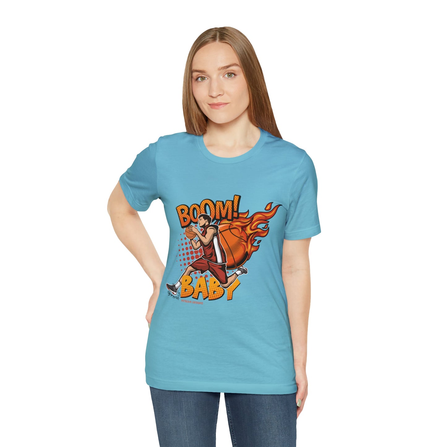 T-Shirt Graphic Tees for Men and Women Graphic Tee Shirts for Black Tshirt Outfits Basketball Petrova Designs