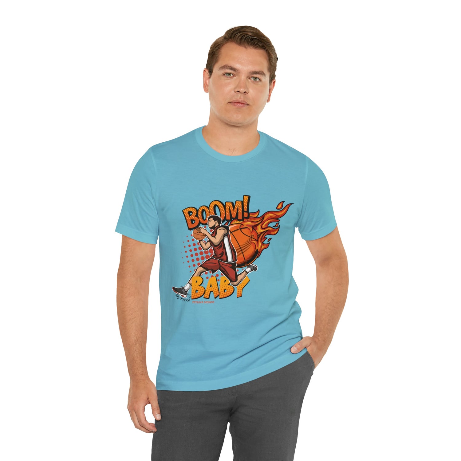T-Shirt Graphic Tees for Men and Women Graphic Tee Shirts for Black Tshirt Outfits Basketball Petrova Designs