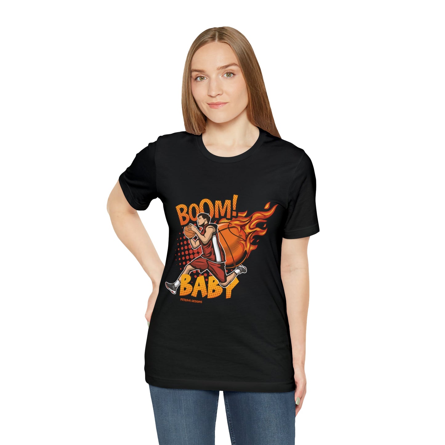 T-Shirt Graphic Tees for Men and Women Graphic Tee Shirts for Black Tshirt Outfits Basketball Petrova Designs