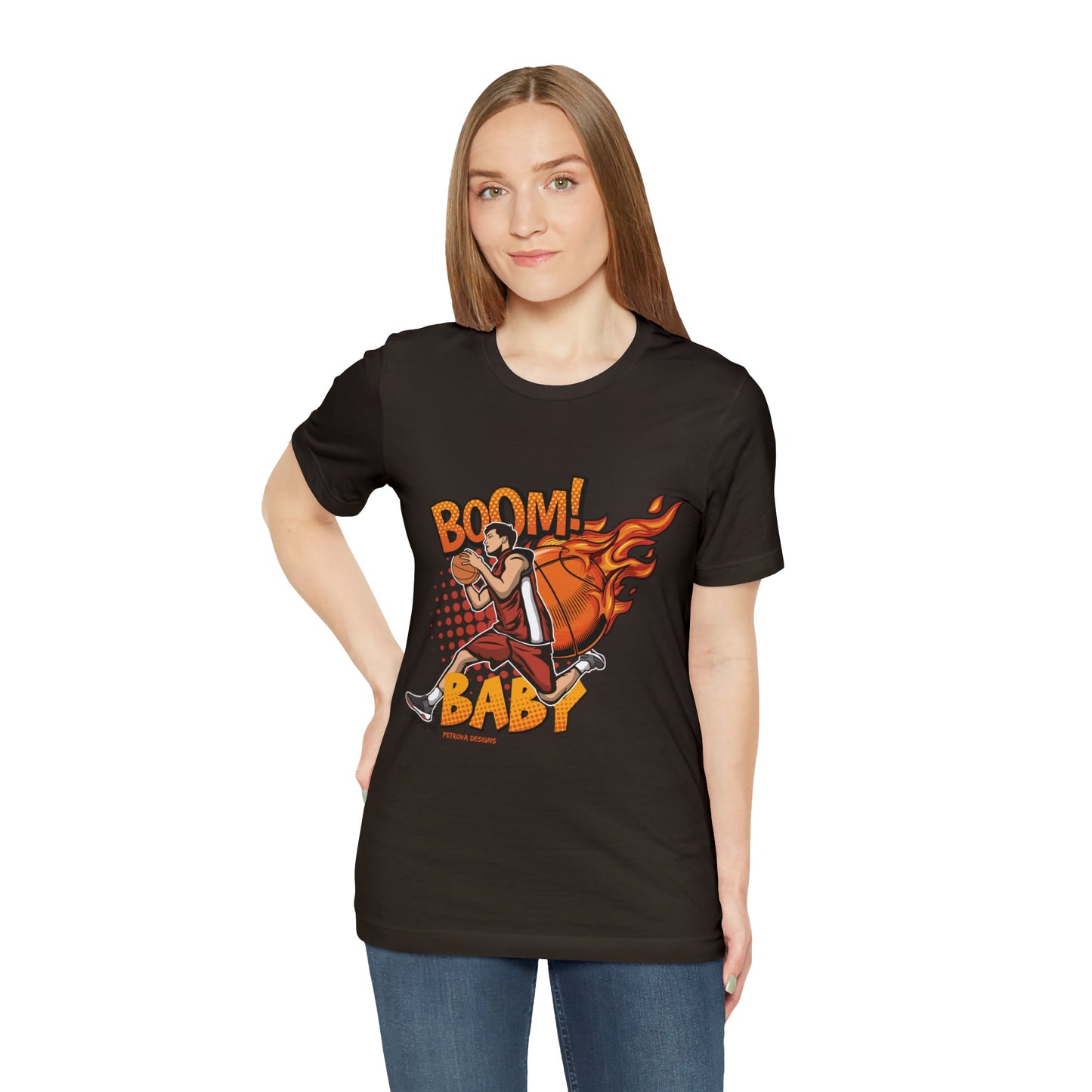 T-Shirt Graphic Tees for Men and Women Graphic Tee Shirts for Black Tshirt Outfits Basketball Petrova Designs
