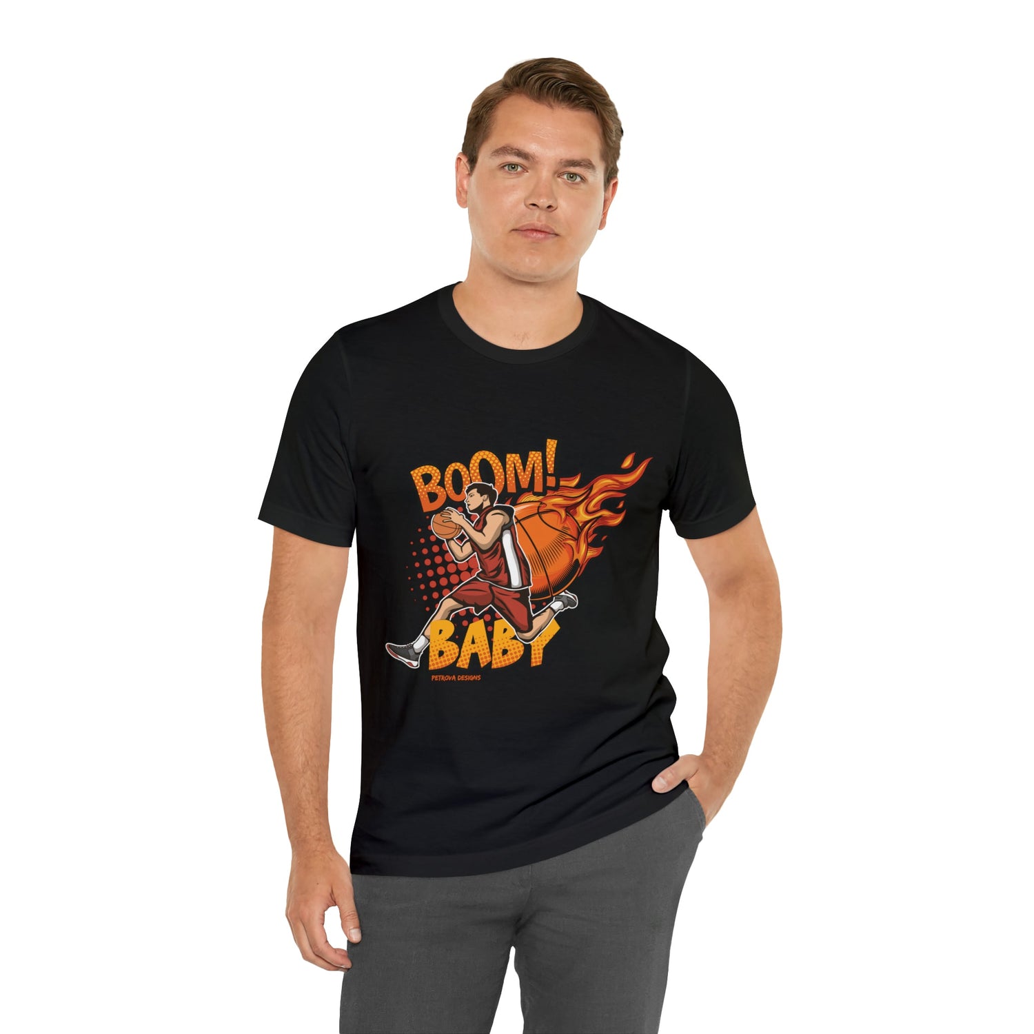 T-Shirt Graphic Tees for Men and Women Graphic Tee Shirts for Black Tshirt Outfits Basketball Petrova Designs