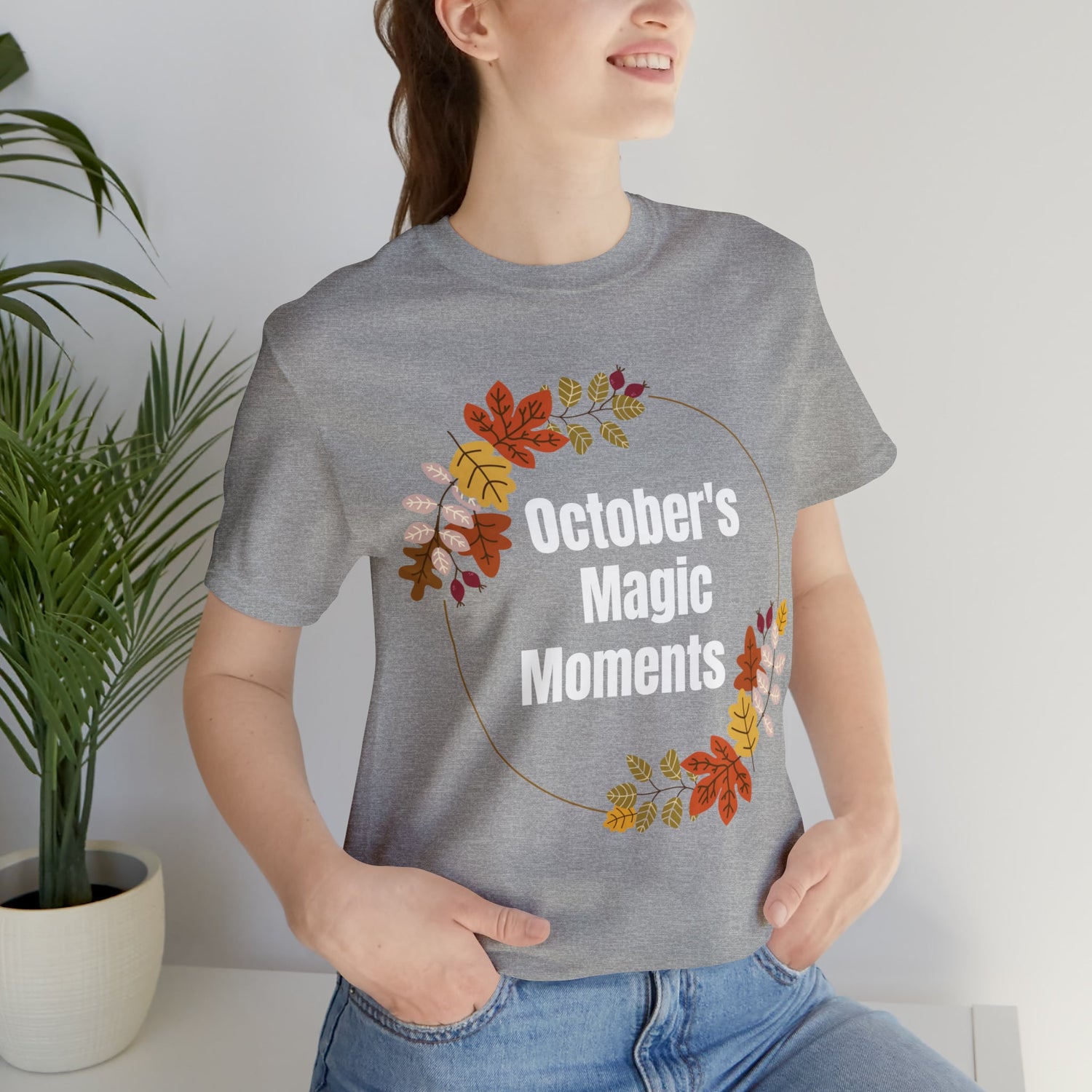 Athletic Heather T-Shirt Graphic Tees for Men and Women Graphic Tee Shirts for Black Tshirt Outfits Fall Autumn Petrova Designs