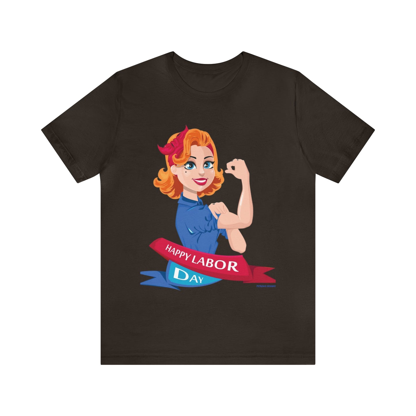 Brown T-Shirt Graphic Tees for Men and Women Graphic Tee Shirts for Black Tshirt Outfits Labor Day Petrova Designs