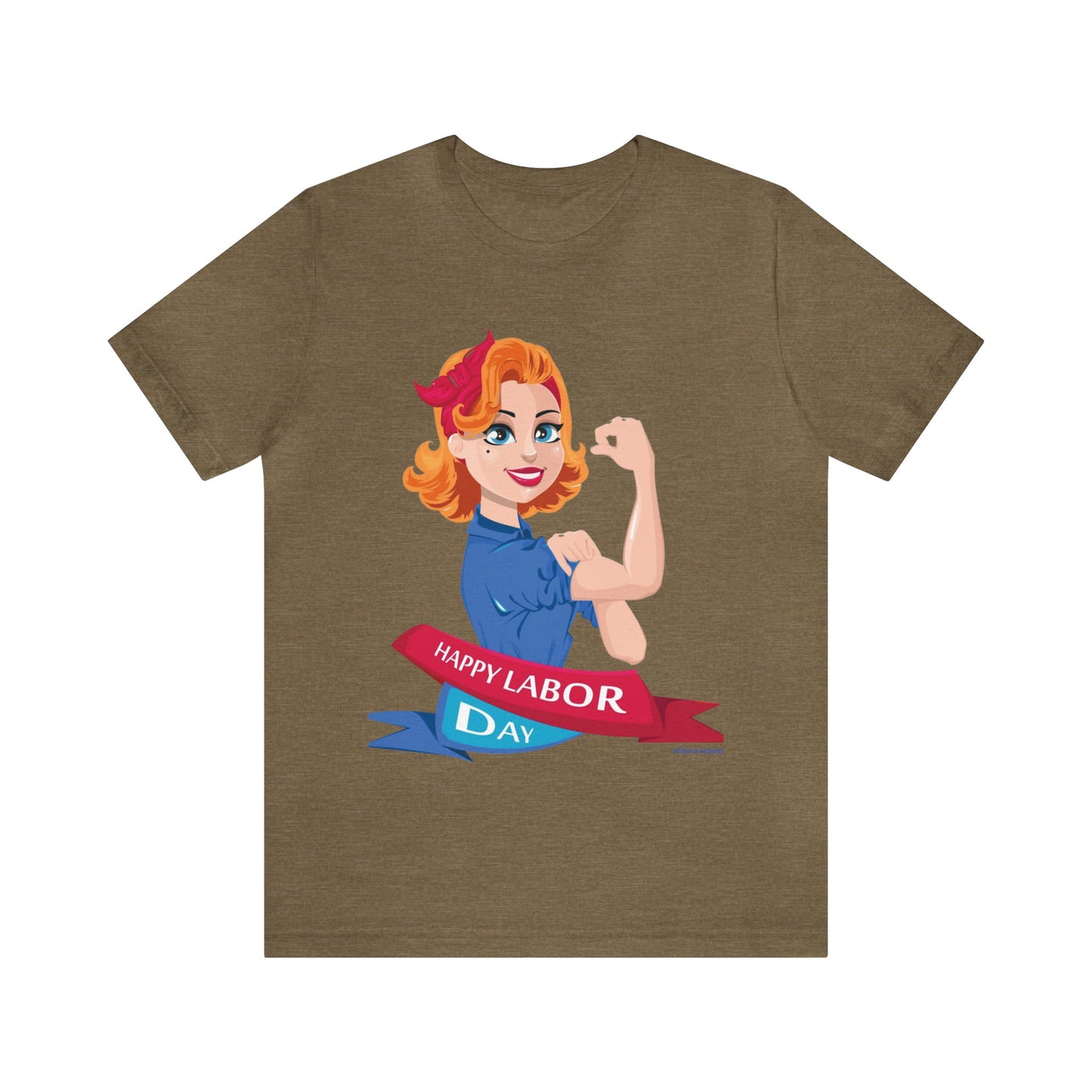 Heather Olive T-Shirt Graphic Tees for Men and Women Graphic Tee Shirts for Black Tshirt Outfits Labor Day Petrova Designs