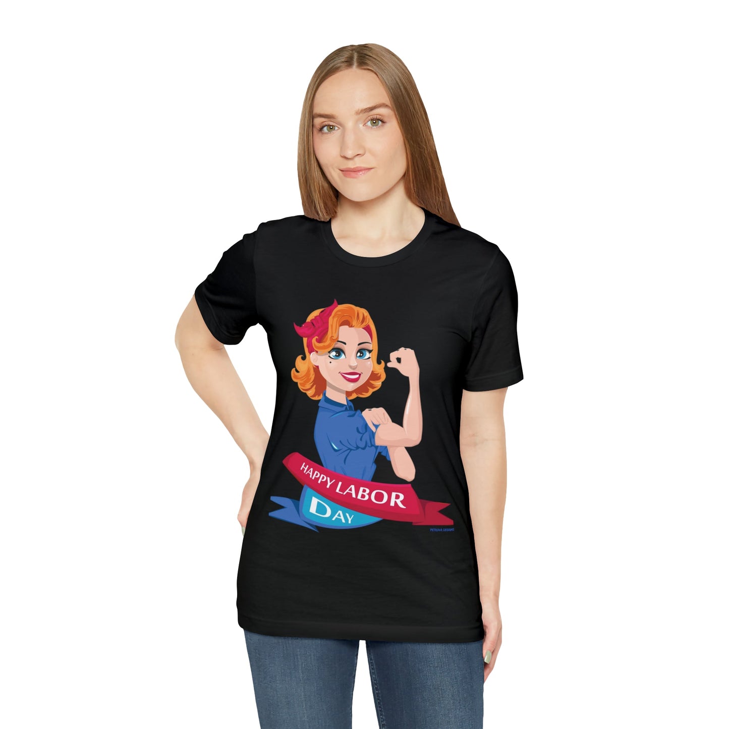 T-Shirt Graphic Tees for Men and Women Graphic Tee Shirts for Black Tshirt Outfits Labor Day Petrova Designs