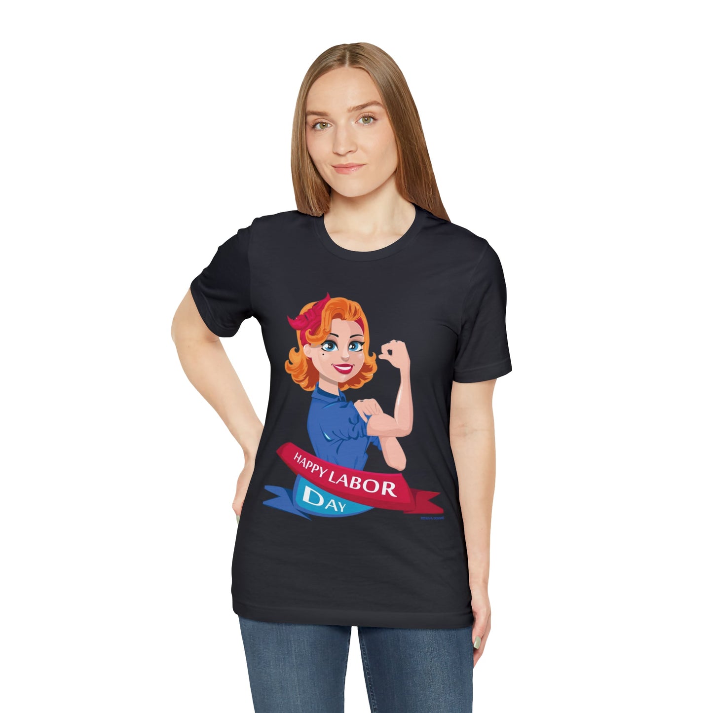 T-Shirt Graphic Tees for Men and Women Graphic Tee Shirts for Black Tshirt Outfits Labor Day Petrova Designs