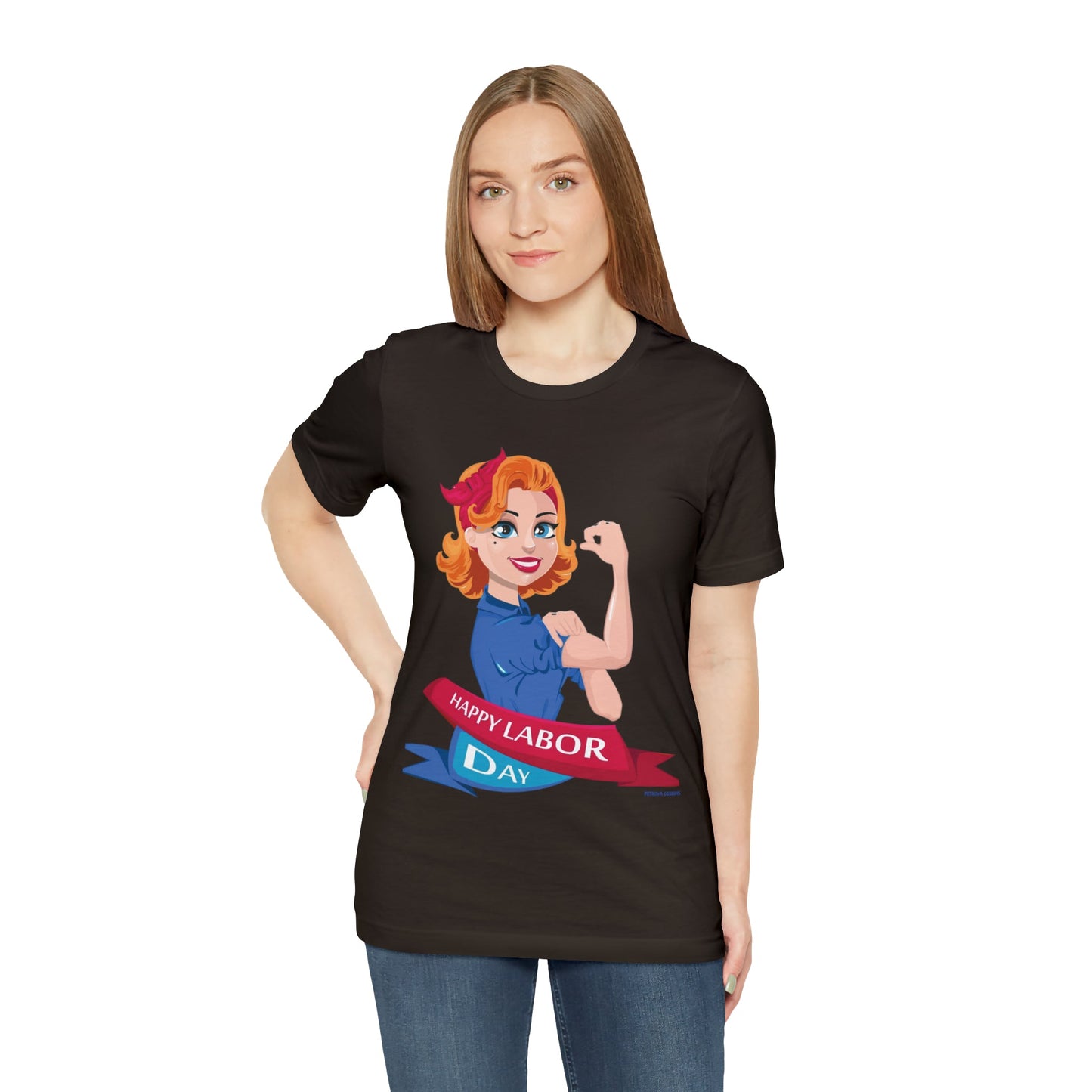 T-Shirt Graphic Tees for Men and Women Graphic Tee Shirts for Black Tshirt Outfits Labor Day Petrova Designs