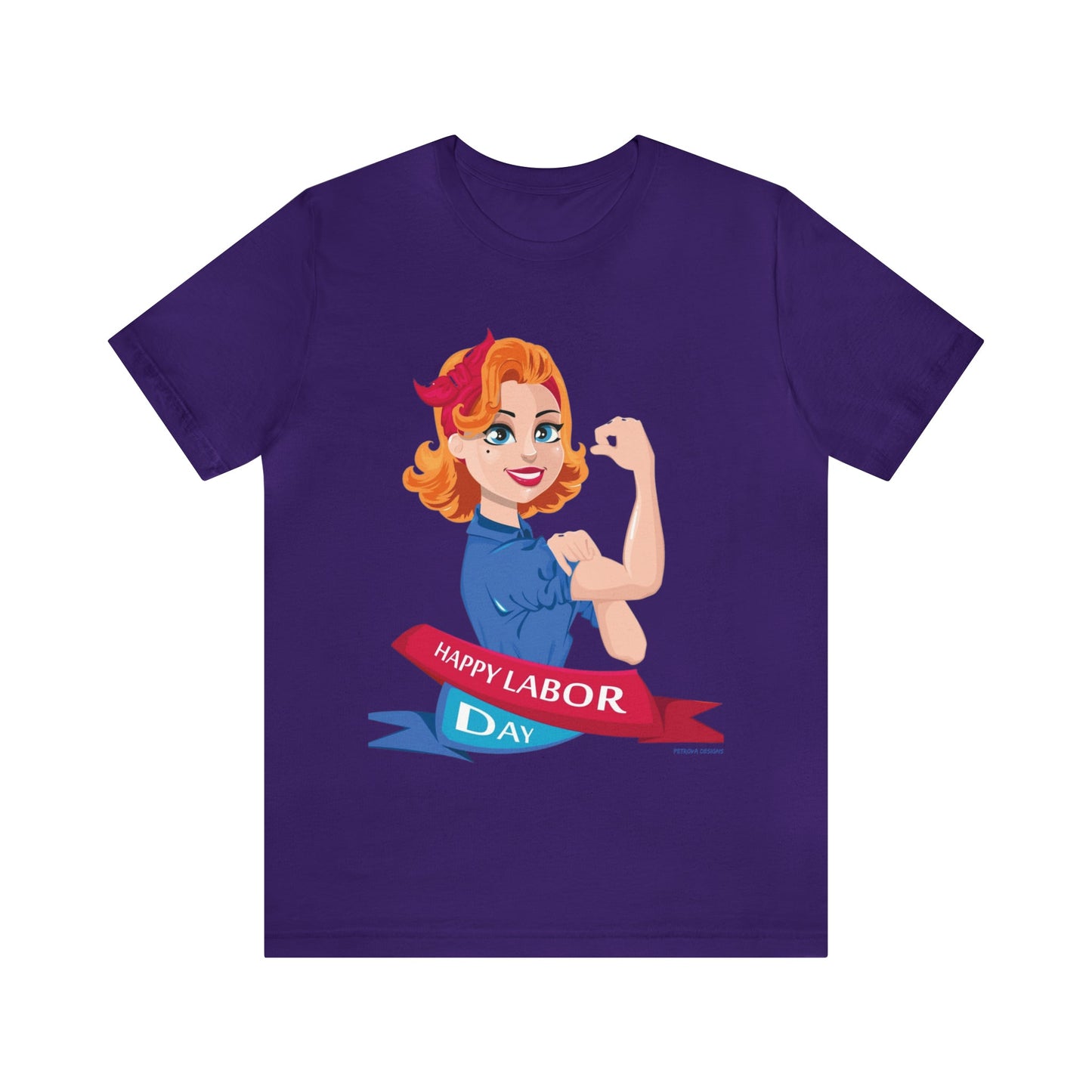 Team Purple T-Shirt Graphic Tees for Men and Women Graphic Tee Shirts for Black Tshirt Outfits Labor Day Petrova Designs