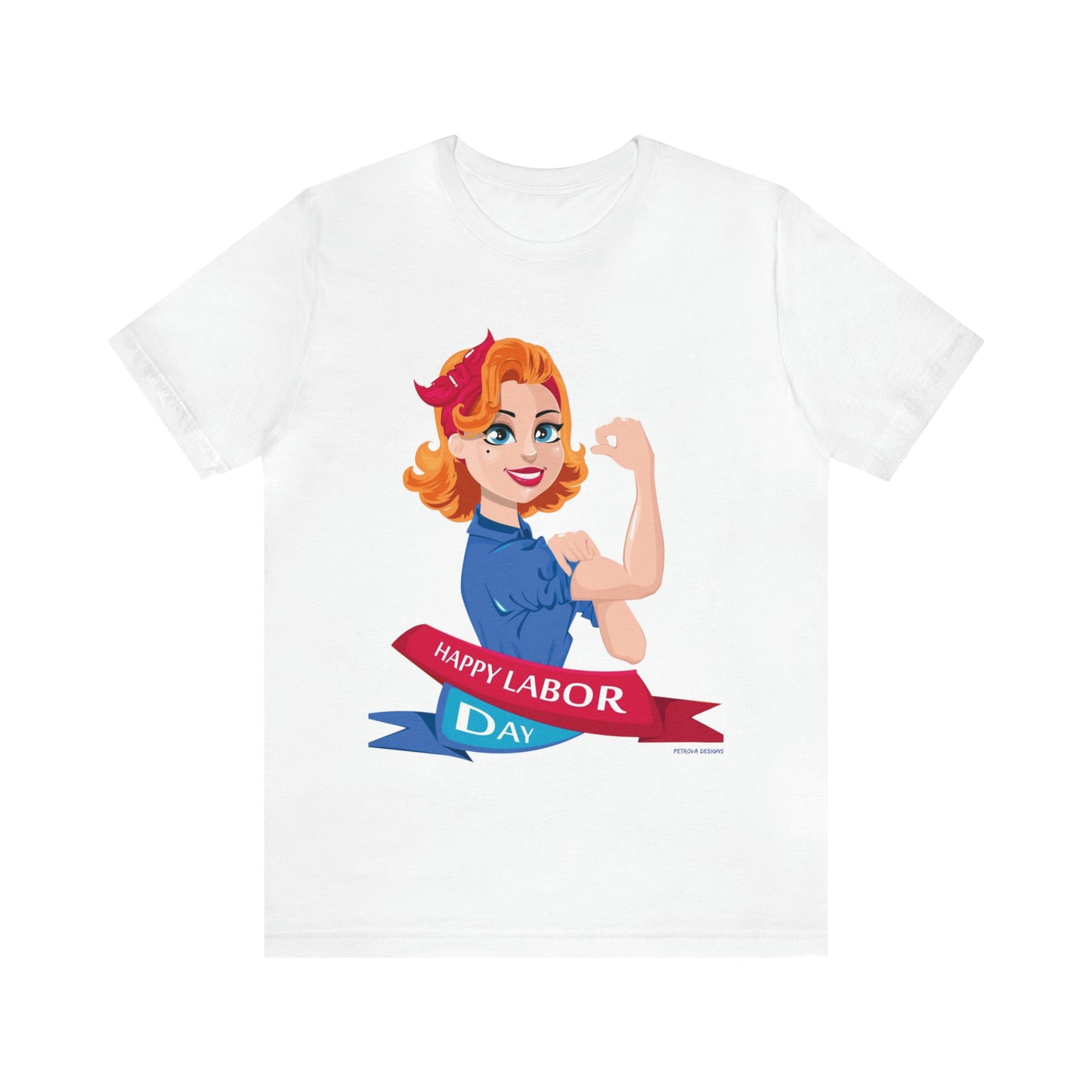 White T-Shirt Graphic Tees for Men and Women Graphic Tee Shirts for Black Tshirt Outfits Labor Day Petrova Designs