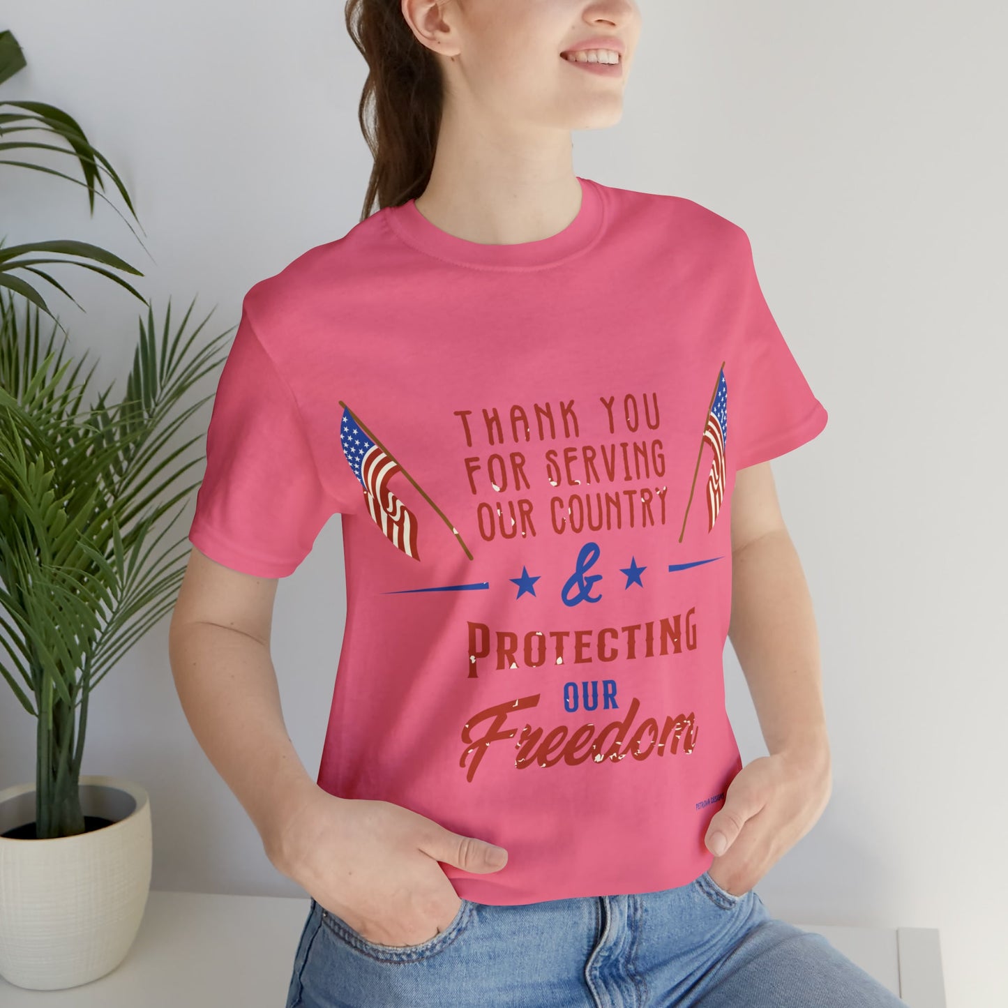 Charity Pink T-Shirt Graphic Tees for Men and Women Graphic Tee Shirts for Black Tshirt Outfits Veterans Day Petrova Designs