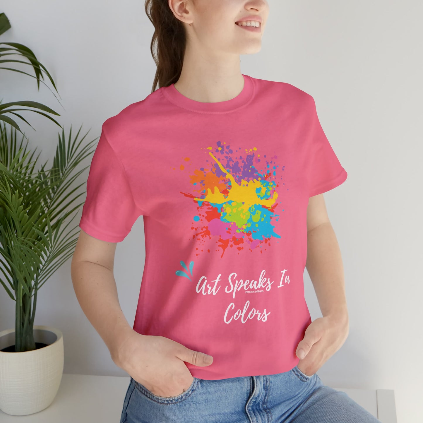 Charity Pink T-Shirt Graphic Tees for Men and Women Graphic Tee Shirts for Tshirt Outfits Art Painter Petrova Designs
