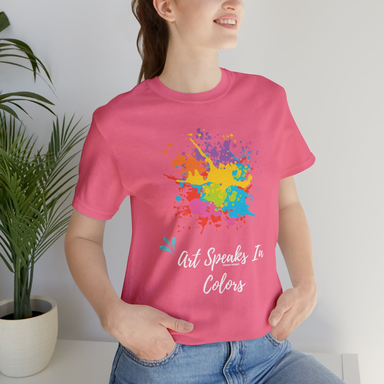 Charity Pink T-Shirt Graphic Tees for Men and Women Graphic Tee Shirts for Tshirt Outfits Art Painter Petrova Designs