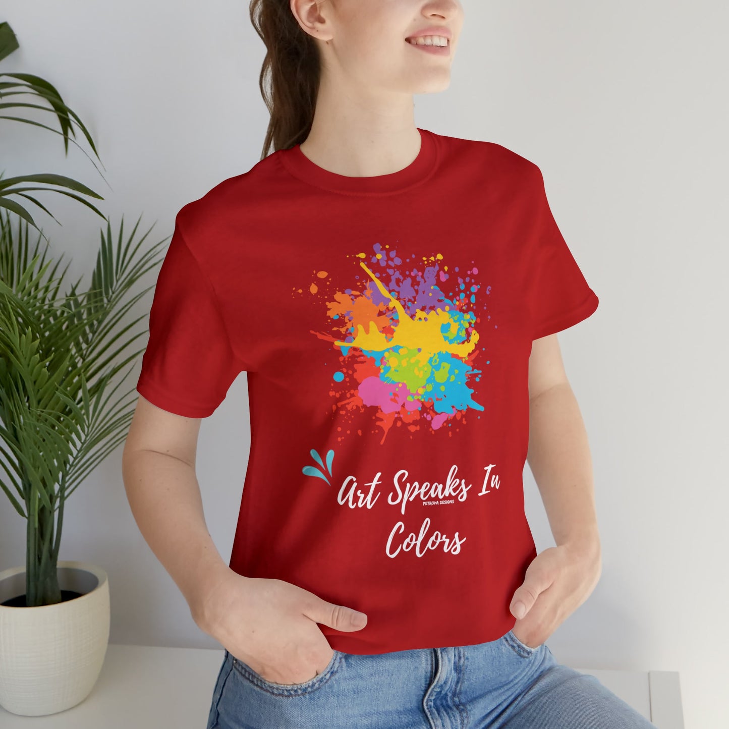 Red T-Shirt Graphic Tees for Men and Women Graphic Tee Shirts for Tshirt Outfits Art Painter Petrova Designs