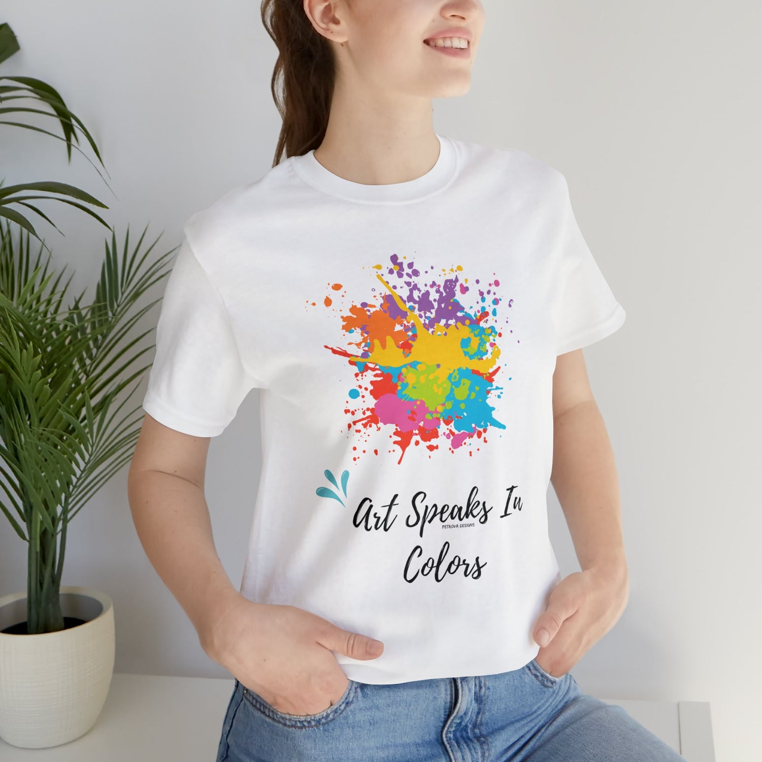 White T-Shirt Graphic Tees for Men and Women Graphic Tee Shirts for Tshirt Outfits Art Painter Petrova Designs