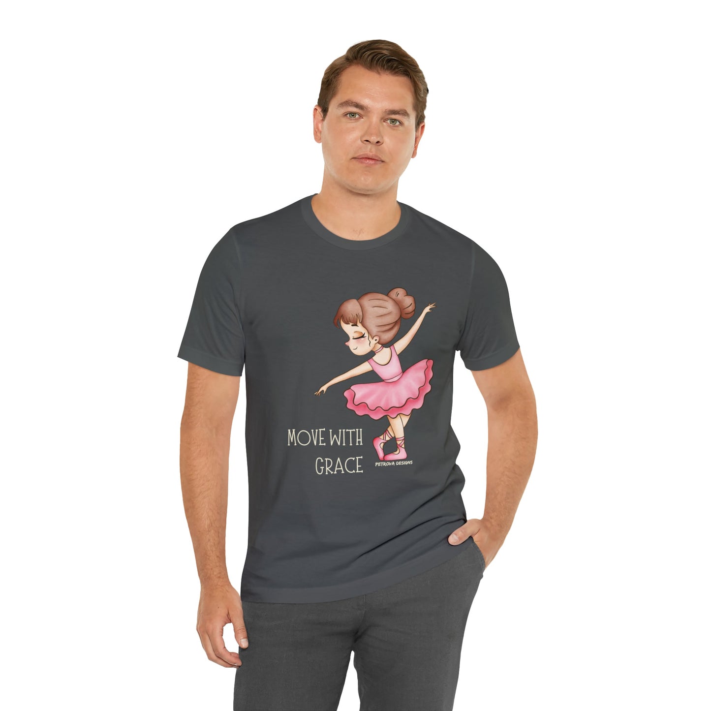 T-Shirt Graphic Tees Men's and Women's Bella Canvas Shirts for Black Tshirt Outfit Ballerina Dancer Petrova Designs