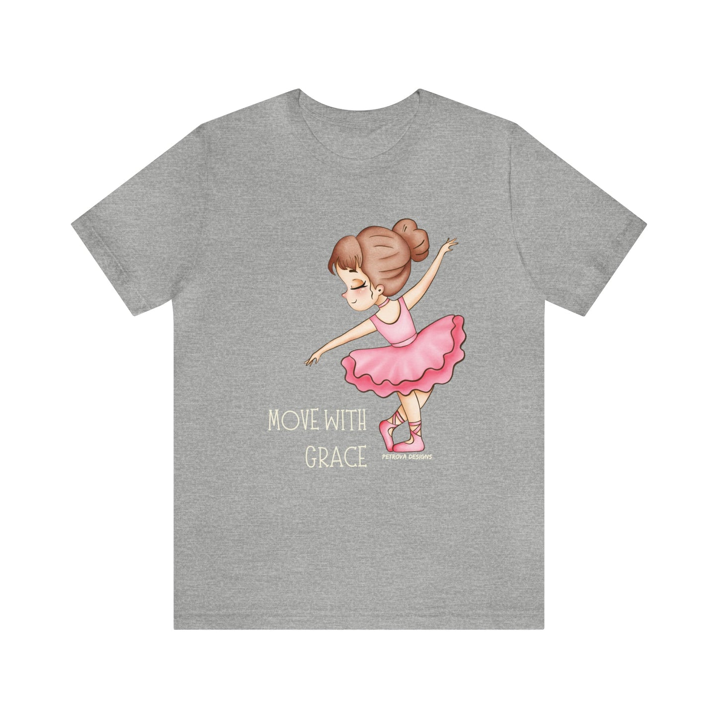 T-Shirt Graphic Tees Men's and Women's Bella Canvas Shirts for Black Tshirt Outfit Ballerina Dancer Petrova Designs