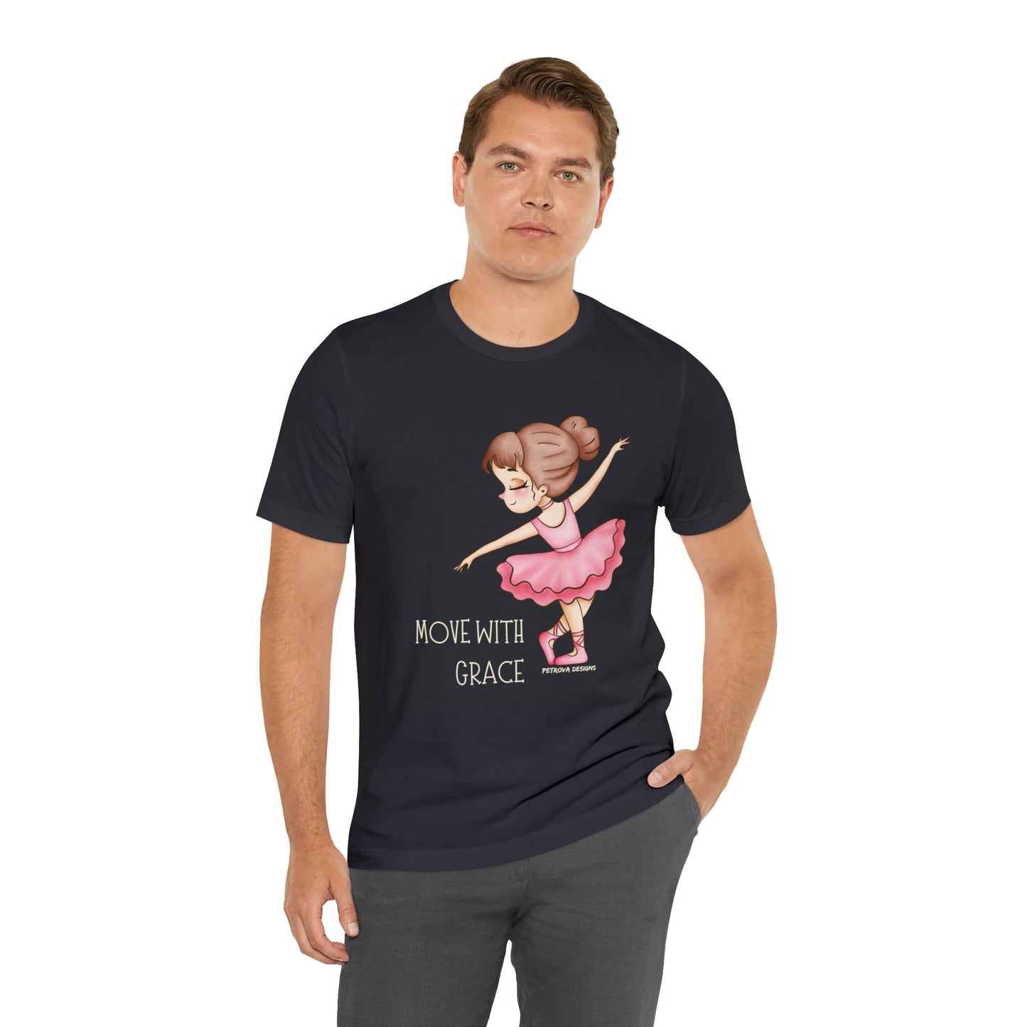 T-Shirt Graphic Tees Men's and Women's Bella Canvas Shirts for Black Tshirt Outfit Ballerina Dancer Petrova Designs