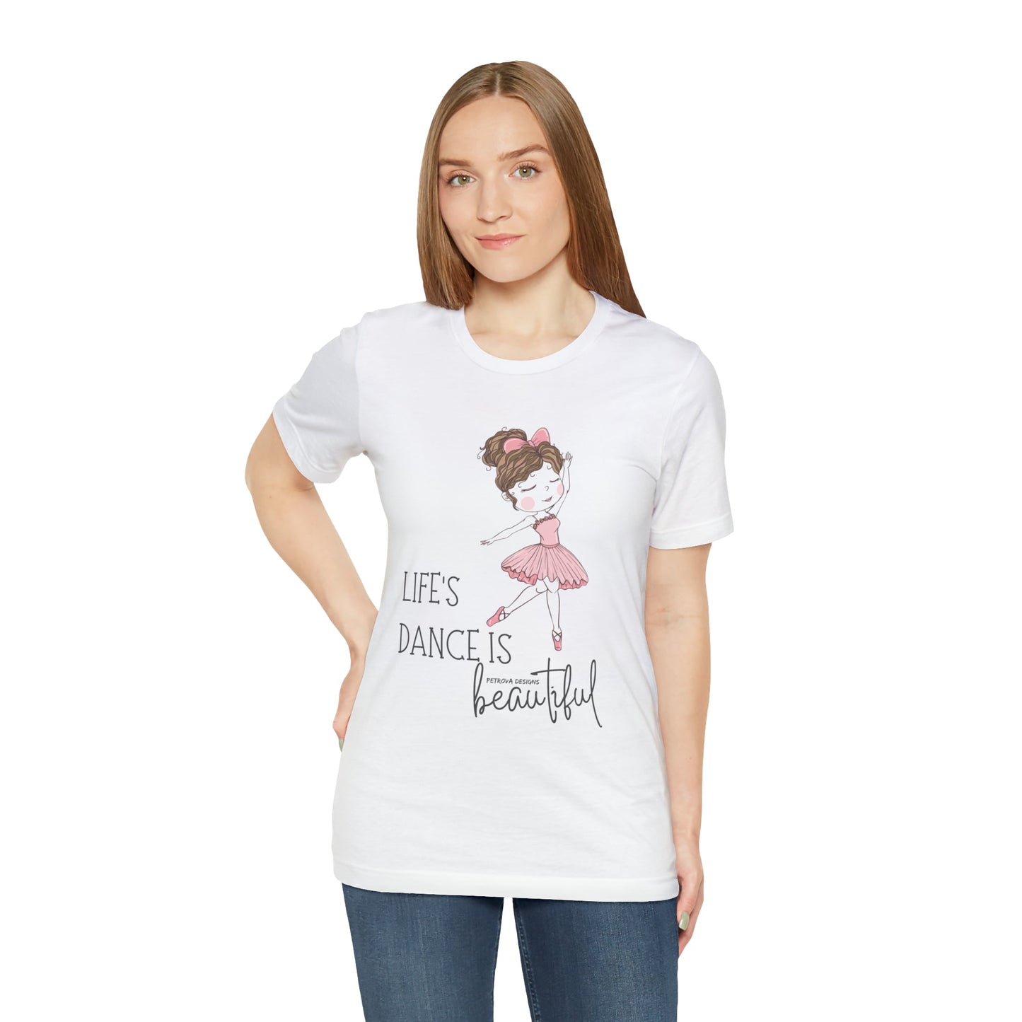 T-Shirt Graphic Tees Men's and Women's Bella Canvas Shirts for Black Tshirt Outfit Ballerina Dancer Petrova Designs