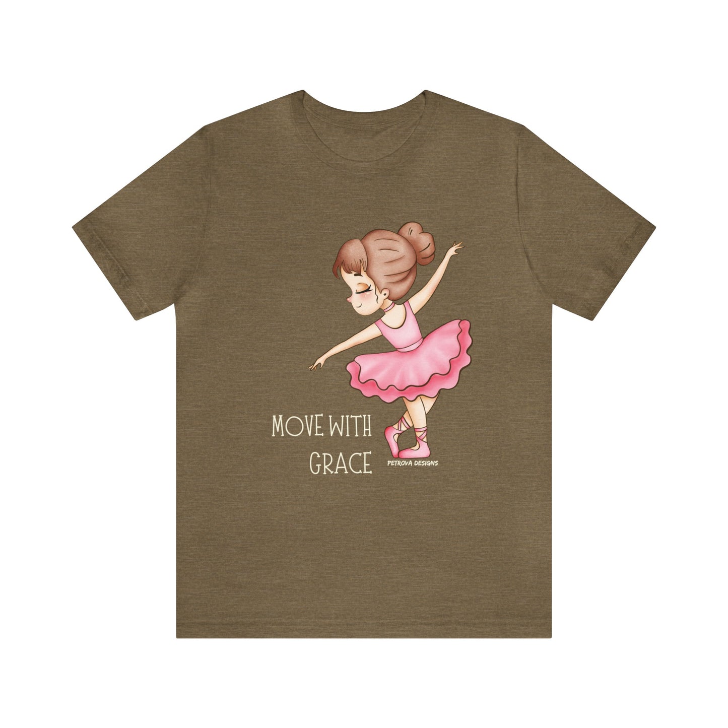 T-Shirt Graphic Tees Men's and Women's Bella Canvas Shirts for Black Tshirt Outfit Ballerina Dancer Petrova Designs