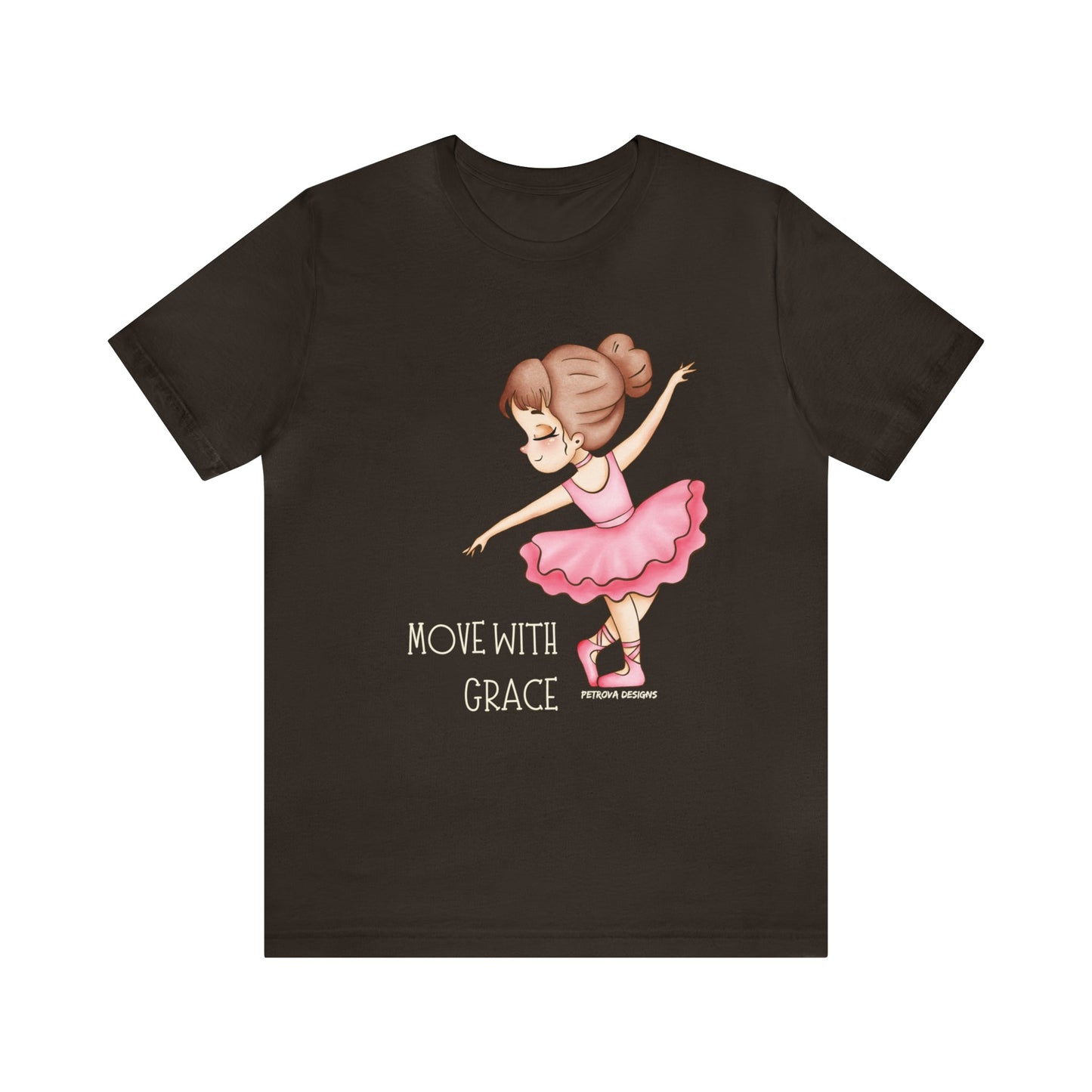 T-Shirt Graphic Tees Men's and Women's Bella Canvas Shirts for Black Tshirt Outfit Ballerina Dancer Petrova Designs