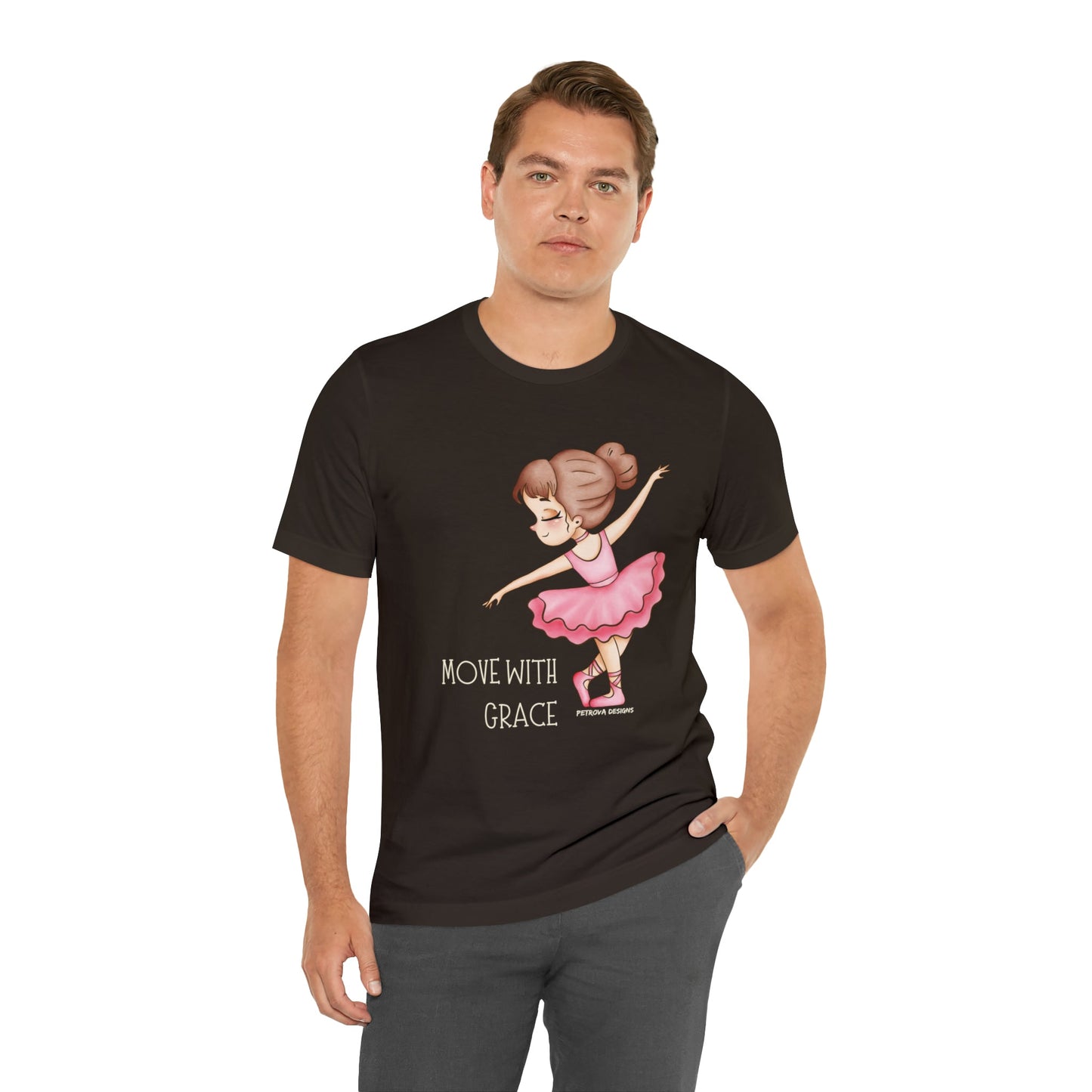 T-Shirt Graphic Tees Men's and Women's Bella Canvas Shirts for Black Tshirt Outfit Ballerina Dancer Petrova Designs