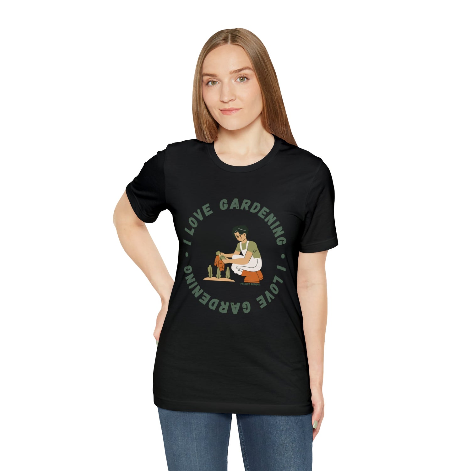 T-Shirt Graphic Tees Men's and Women's Bella Canvas Shirts for Black Tshirt Outfit Garden Gardener Petrova Designs