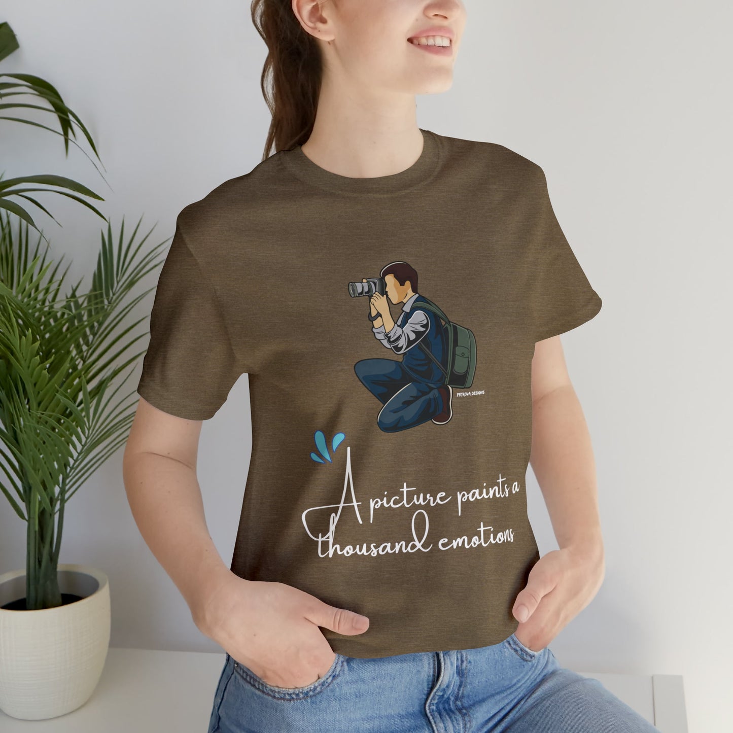 Heather Olive T-Shirt Graphic Tees Men's and Women's Bella Canvas Shirts for Black Tshirt Outfit Photography Petrova Designs