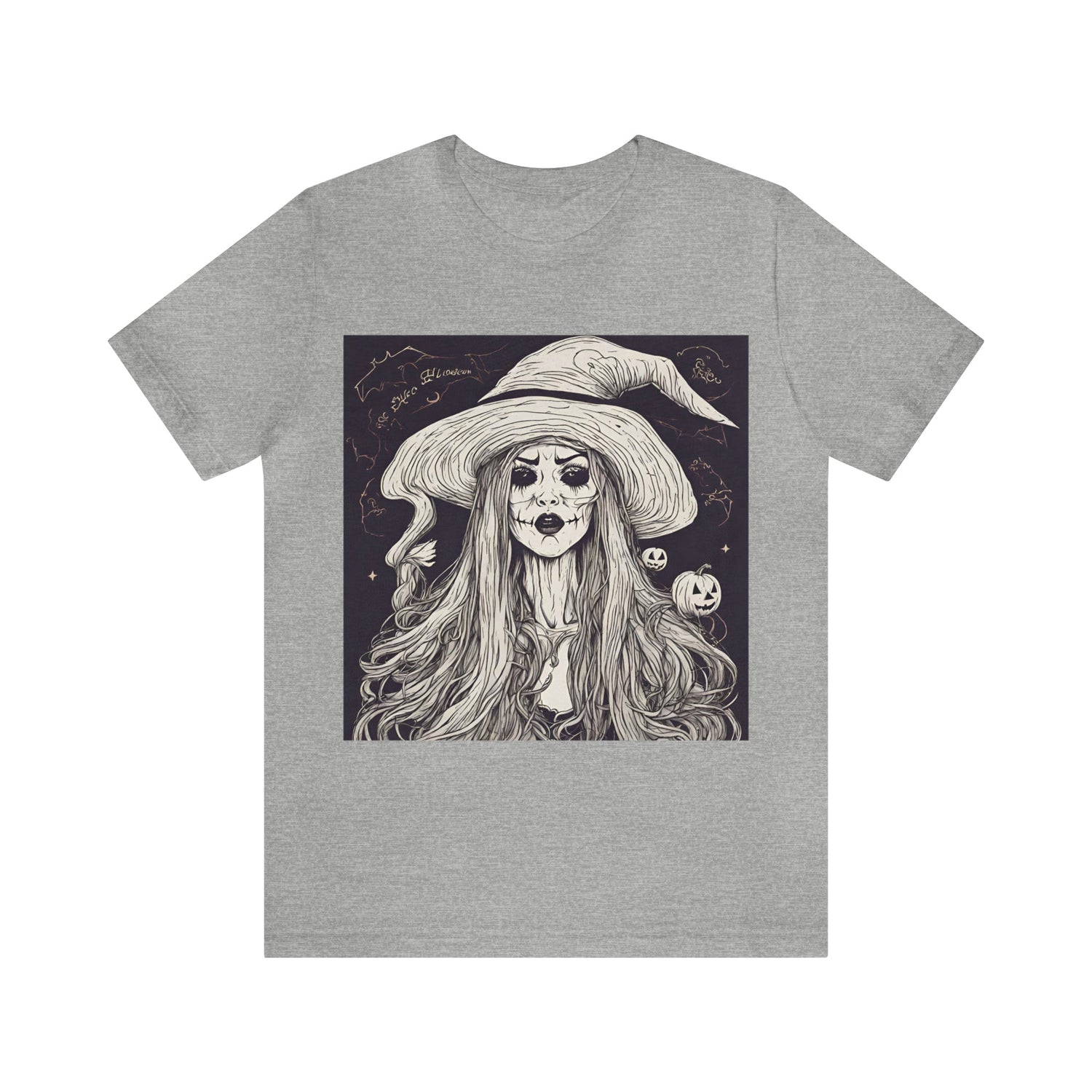 Athletic Heather T-Shirt Halloween Shirt for Adults for Halloween Present Graphic Tee Bella Canvas Black White Pink Petrova Designs