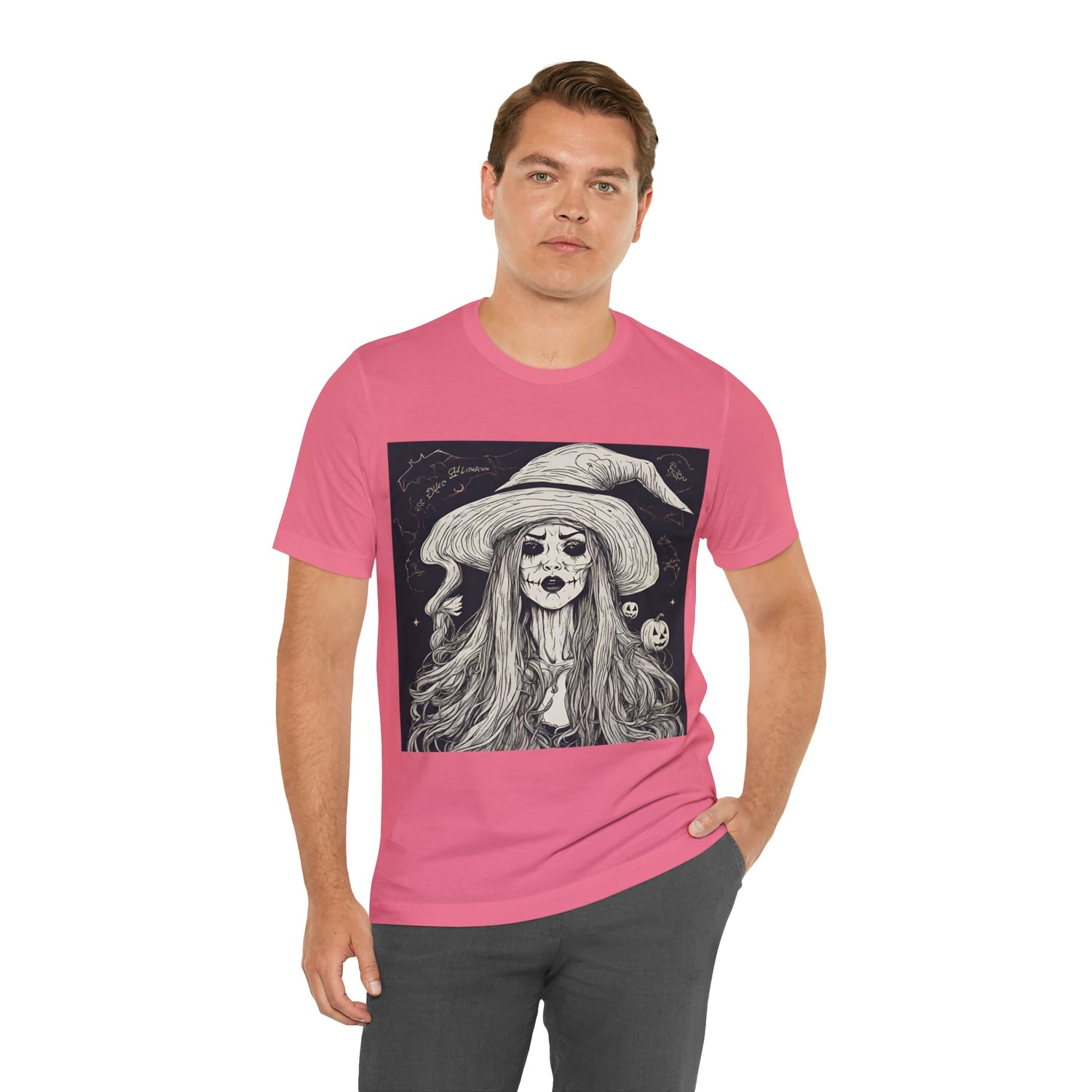 T-Shirt Halloween Shirt for Adults for Halloween Present Graphic Tee Bella Canvas Black White Pink Petrova Designs