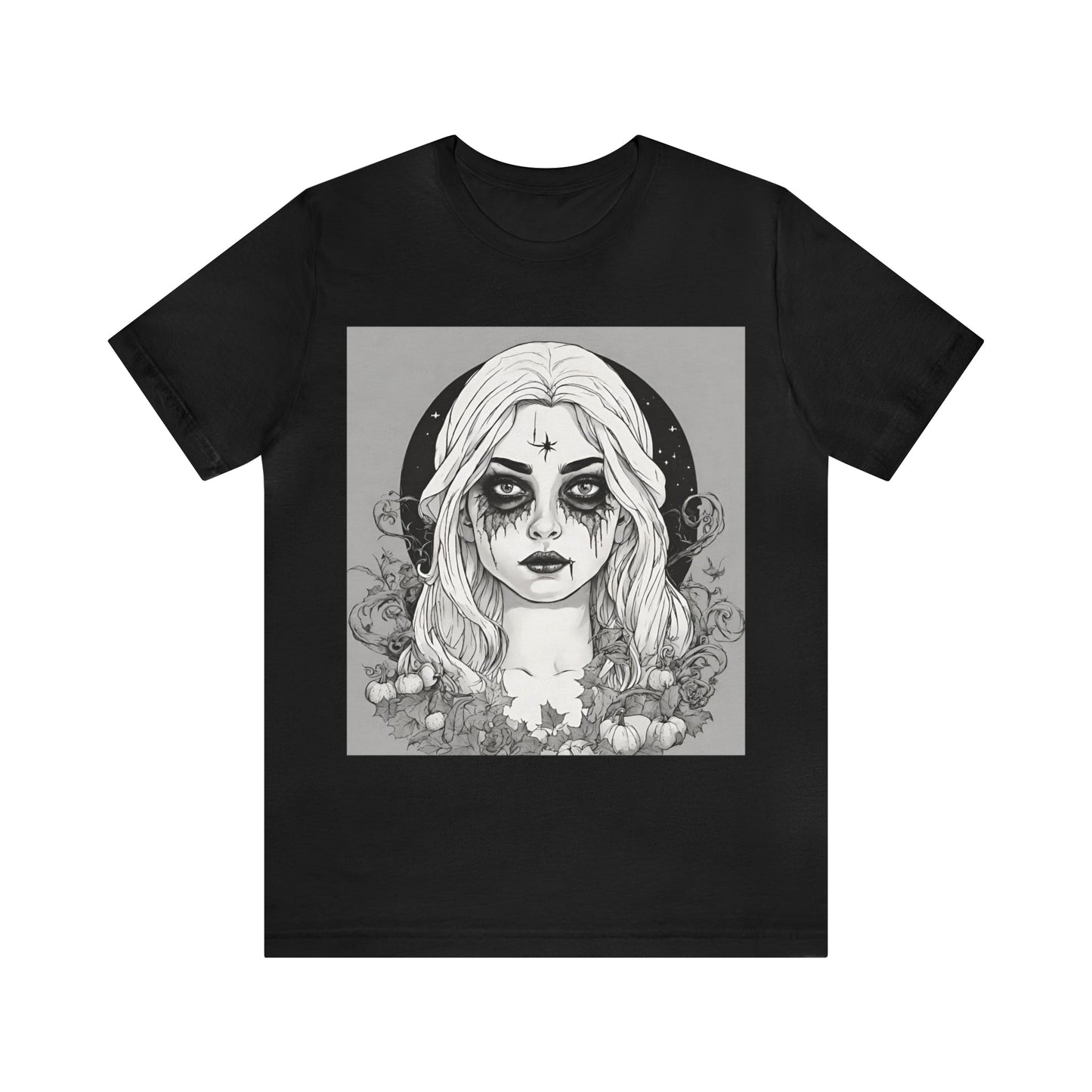 Black T-Shirt Halloween Shirt for Adults for Halloween Present Graphic Tee Bella Canvas Black Witch Petrova Designs