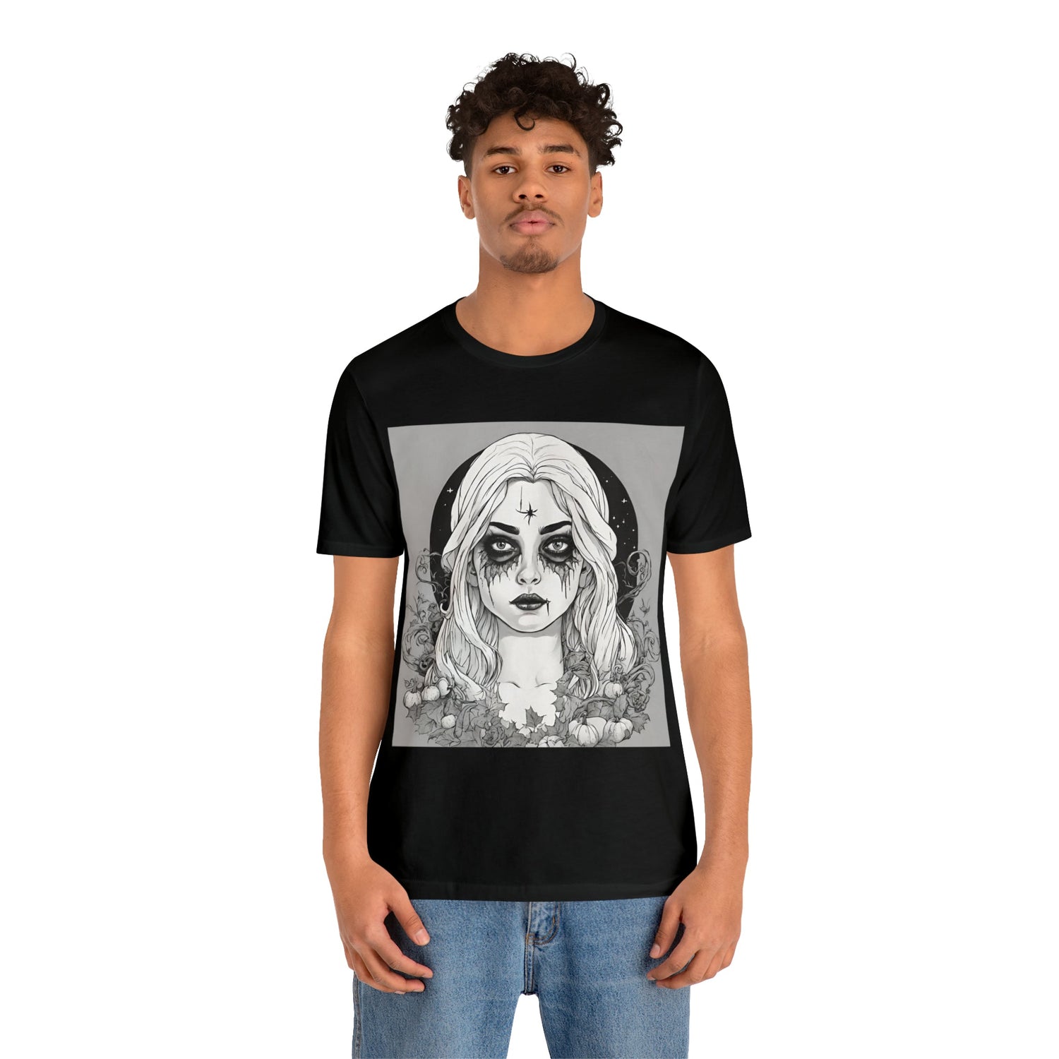 T-Shirt Halloween Shirt for Adults for Halloween Present Graphic Tee Bella Canvas Black Witch Petrova Designs