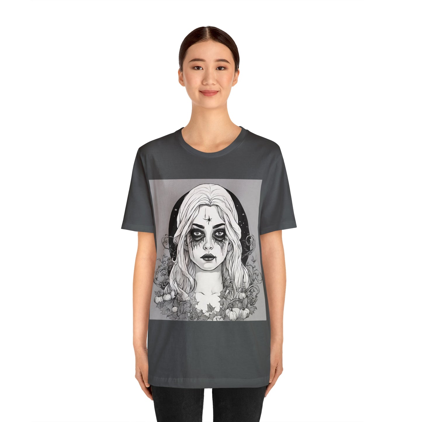 T-Shirt Halloween Shirt for Adults for Halloween Present Graphic Tee Bella Canvas Black Witch Petrova Designs