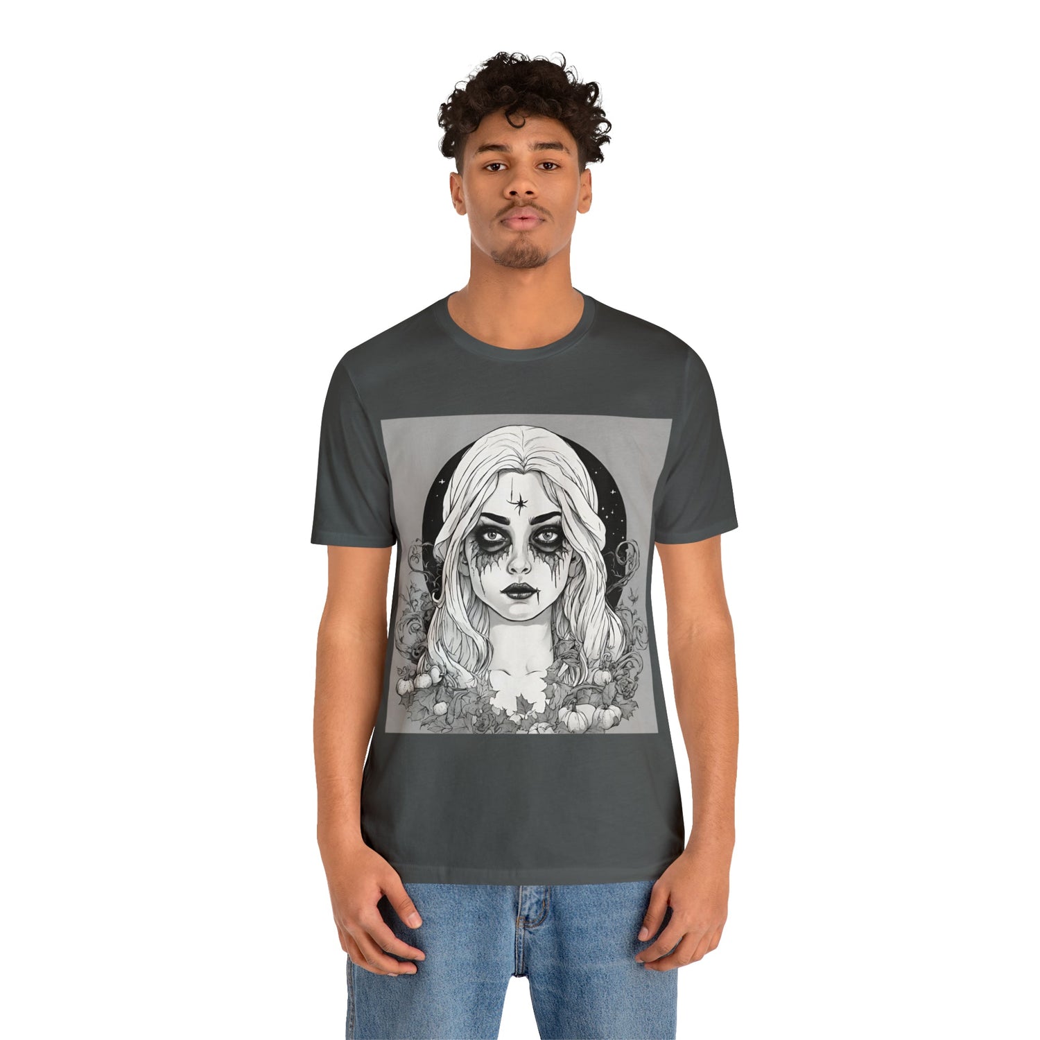 T-Shirt Halloween Shirt for Adults for Halloween Present Graphic Tee Bella Canvas Black Witch Petrova Designs