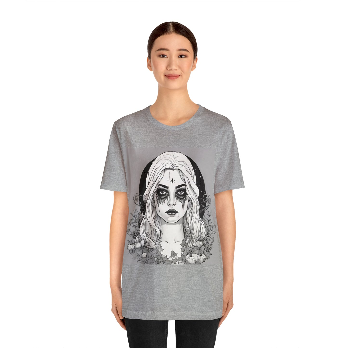 T-Shirt Halloween Shirt for Adults for Halloween Present Graphic Tee Bella Canvas Black Witch Petrova Designs