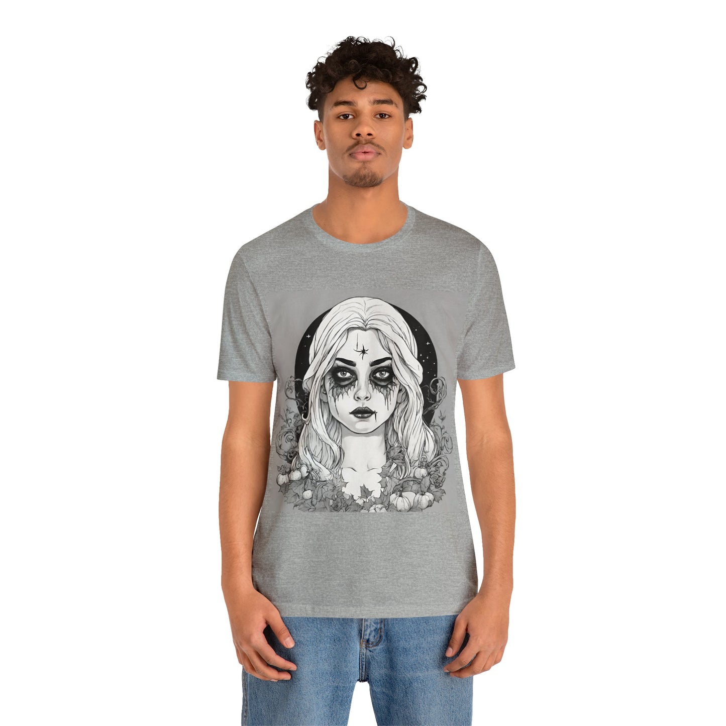 T-Shirt Halloween Shirt for Adults for Halloween Present Graphic Tee Bella Canvas Black Witch Petrova Designs