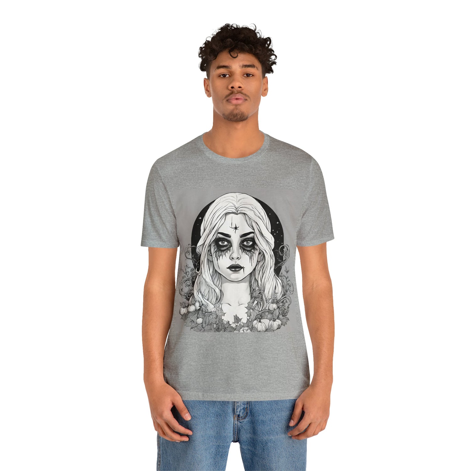 T-Shirt Halloween Shirt for Adults for Halloween Present Graphic Tee Bella Canvas Black Witch Petrova Designs