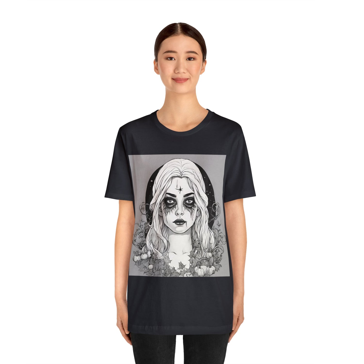 T-Shirt Halloween Shirt for Adults for Halloween Present Graphic Tee Bella Canvas Black Witch Petrova Designs