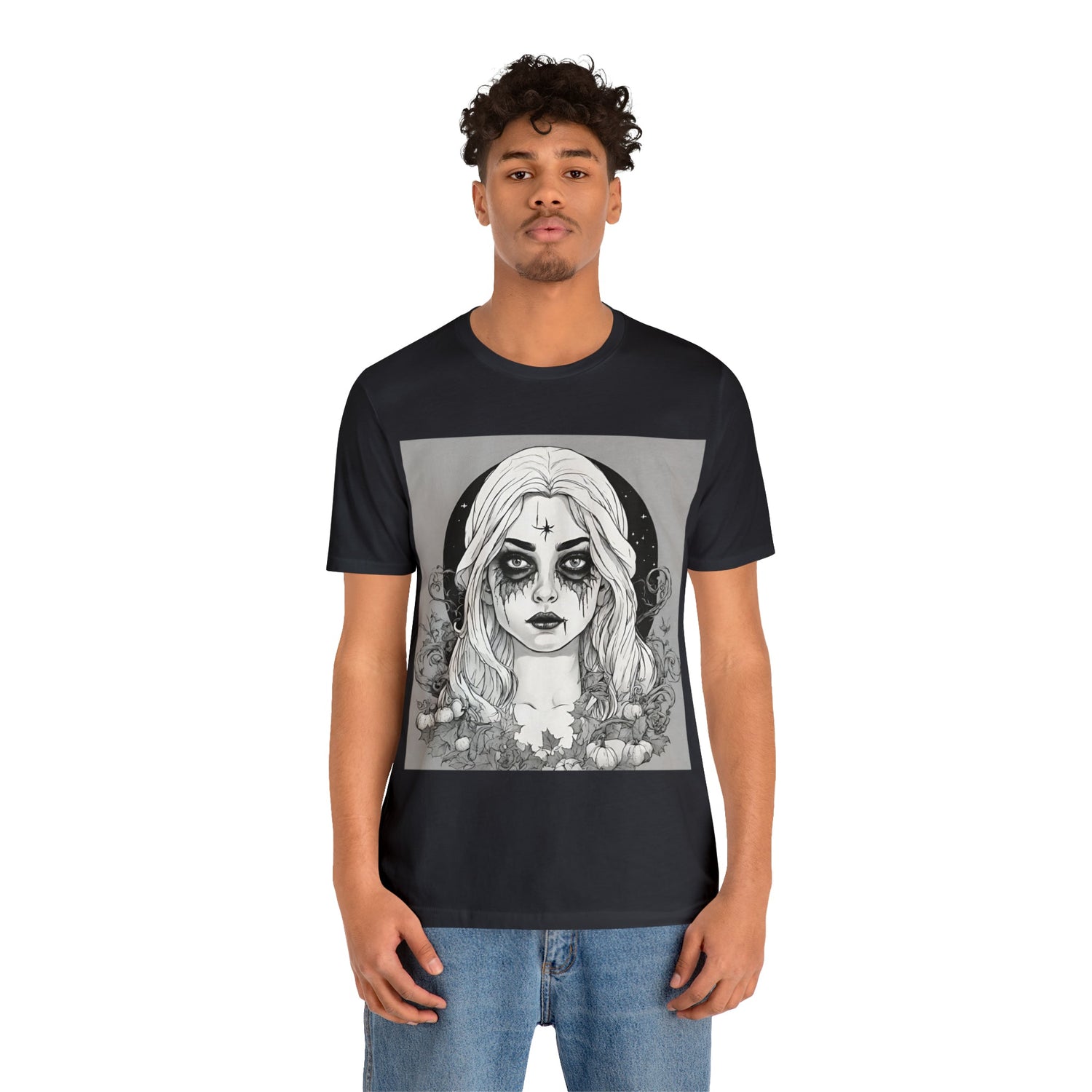 T-Shirt Halloween Shirt for Adults for Halloween Present Graphic Tee Bella Canvas Black Witch Petrova Designs