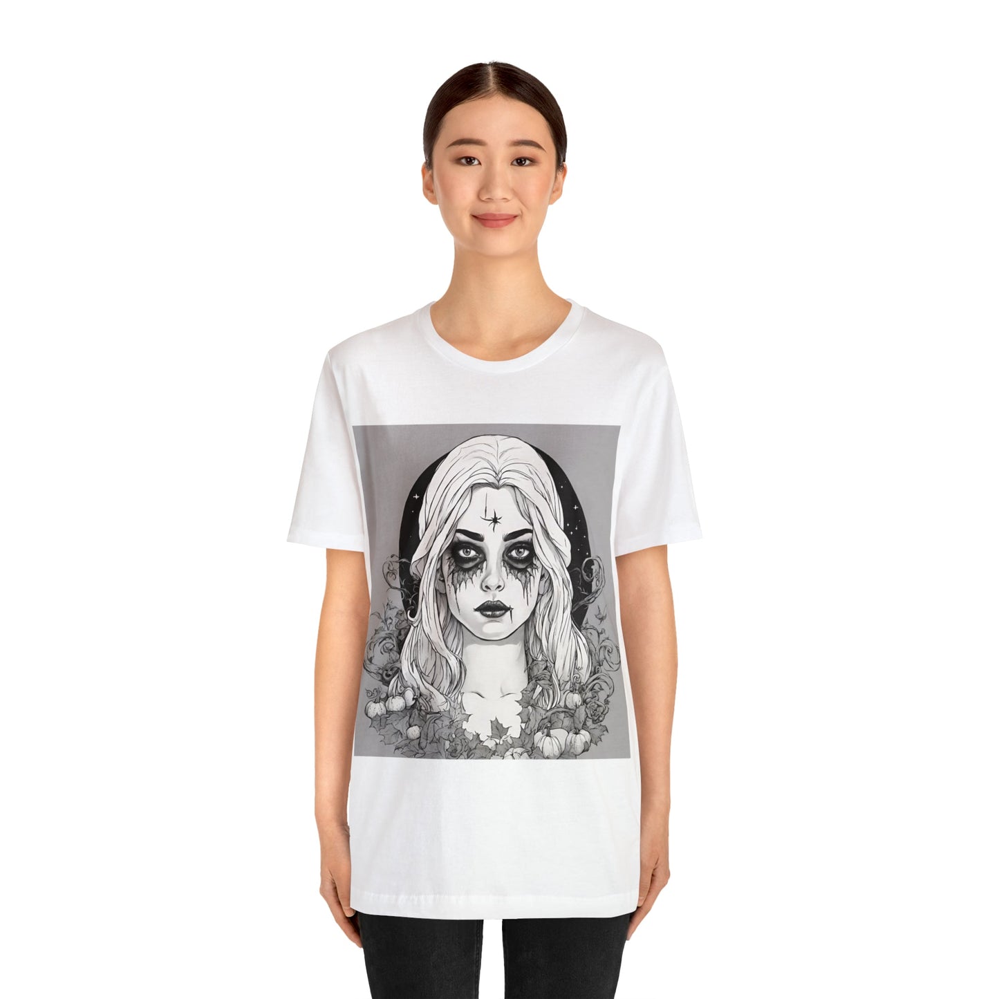 T-Shirt Halloween Shirt for Adults for Halloween Present Graphic Tee Bella Canvas Black Witch Petrova Designs
