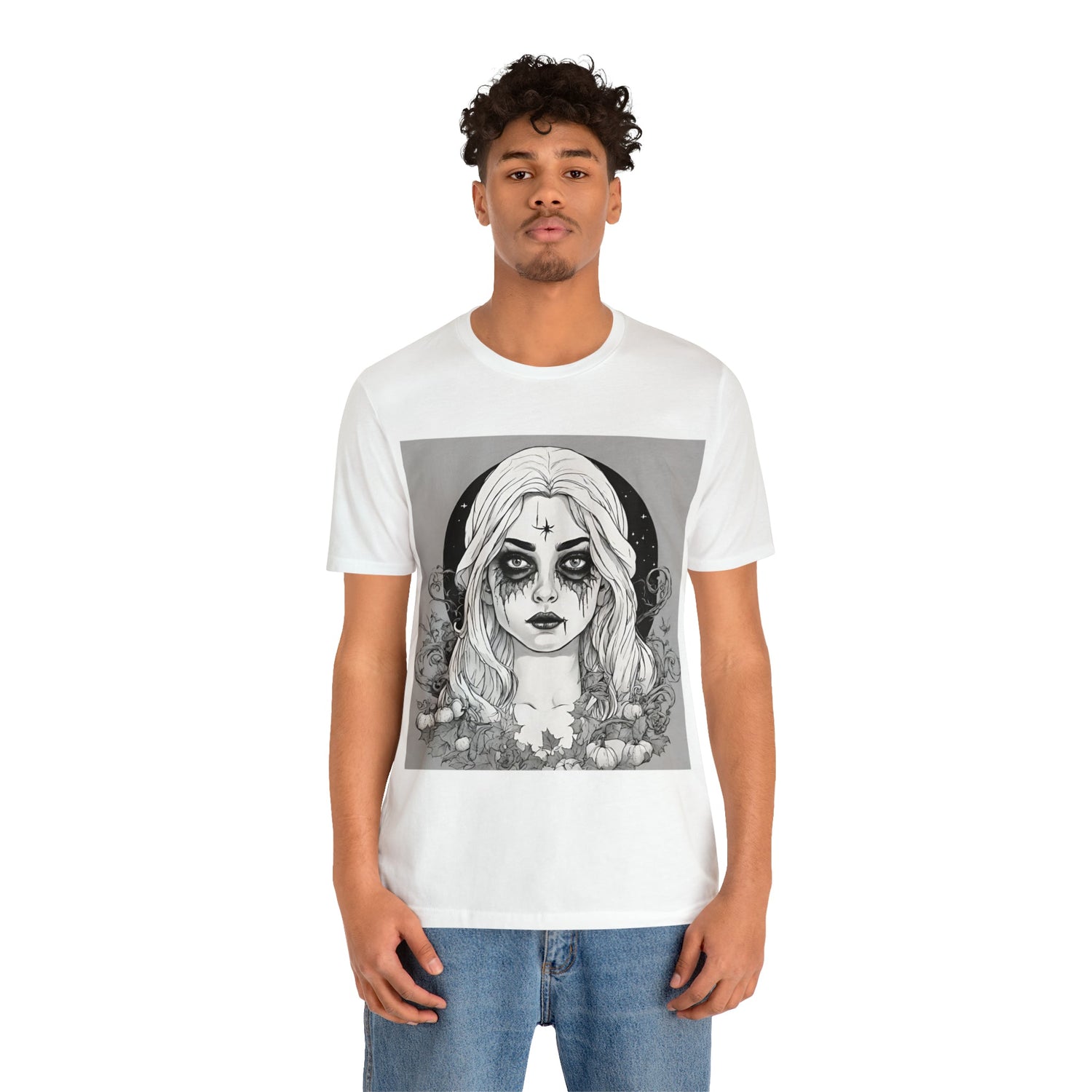 T-Shirt Halloween Shirt for Adults for Halloween Present Graphic Tee Bella Canvas Black Witch Petrova Designs