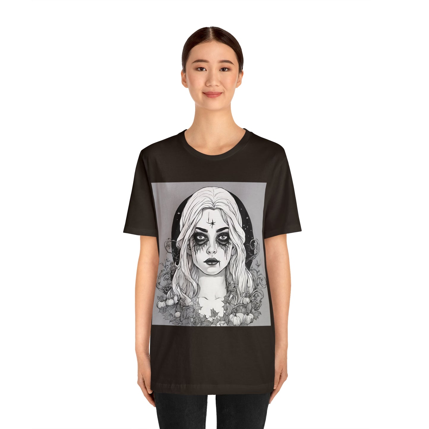 T-Shirt Halloween Shirt for Adults for Halloween Present Graphic Tee Bella Canvas Black Witch Petrova Designs