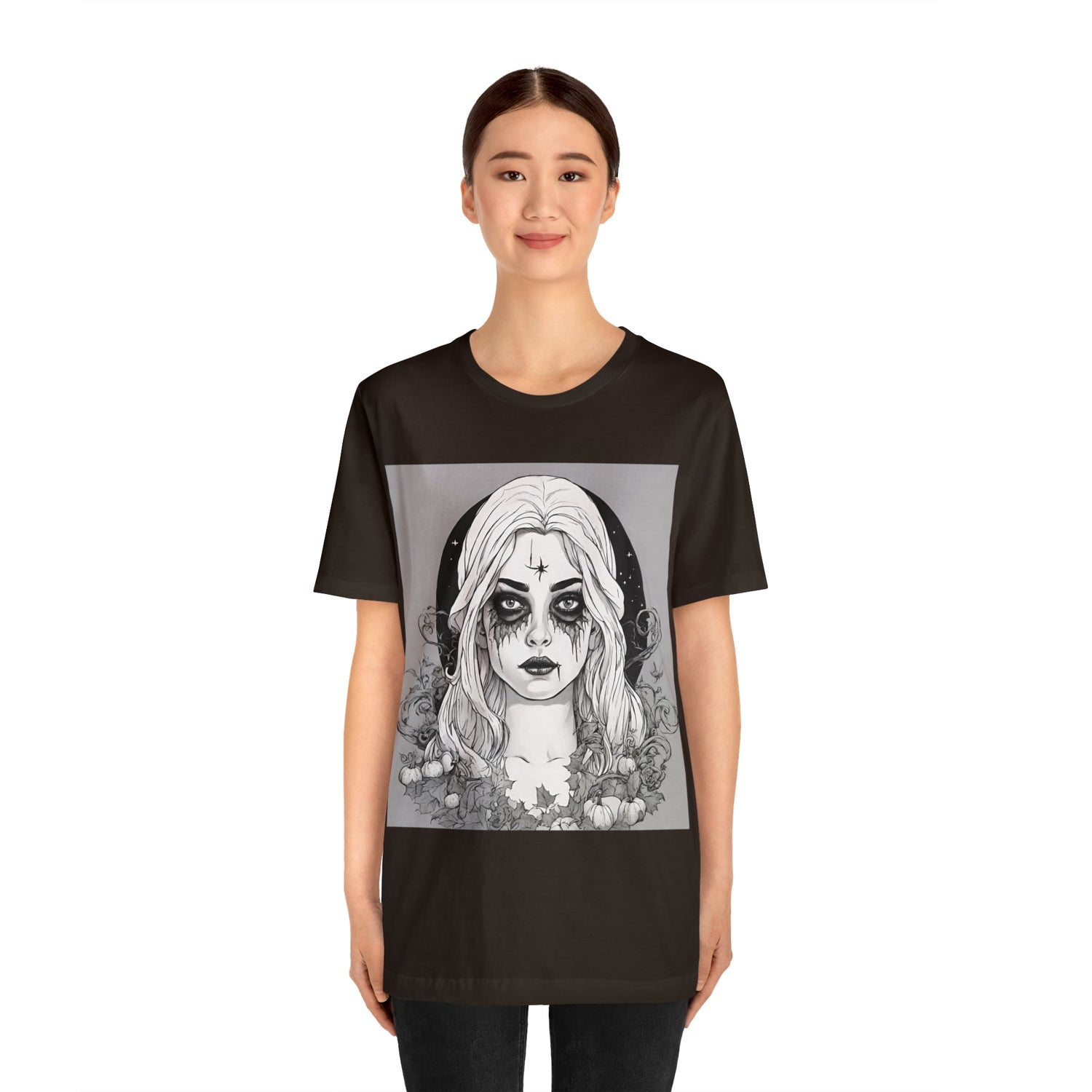 T-Shirt Halloween Shirt for Adults for Halloween Present Graphic Tee Bella Canvas Black Witch Petrova Designs