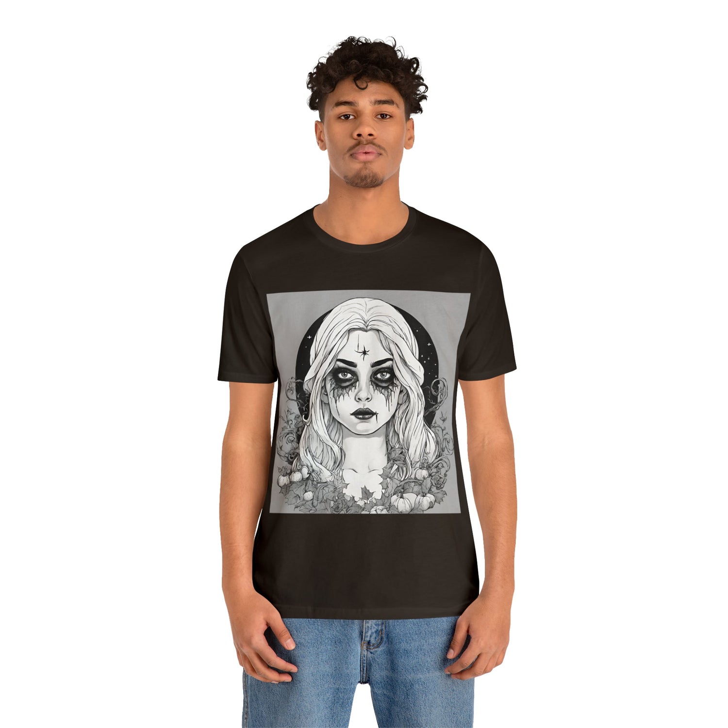 T-Shirt Halloween Shirt for Adults for Halloween Present Graphic Tee Bella Canvas Black Witch Petrova Designs