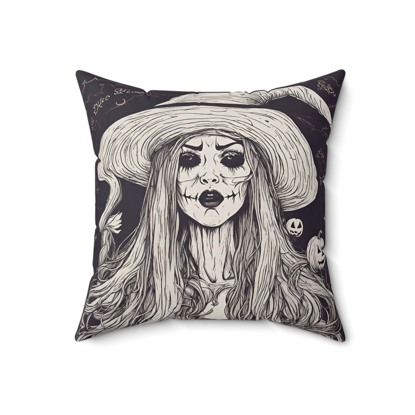 Home Decor Halloween Throw Pillow Decor Perfect for Couch or Sofa Accent Pillow Witch Petrova Designs