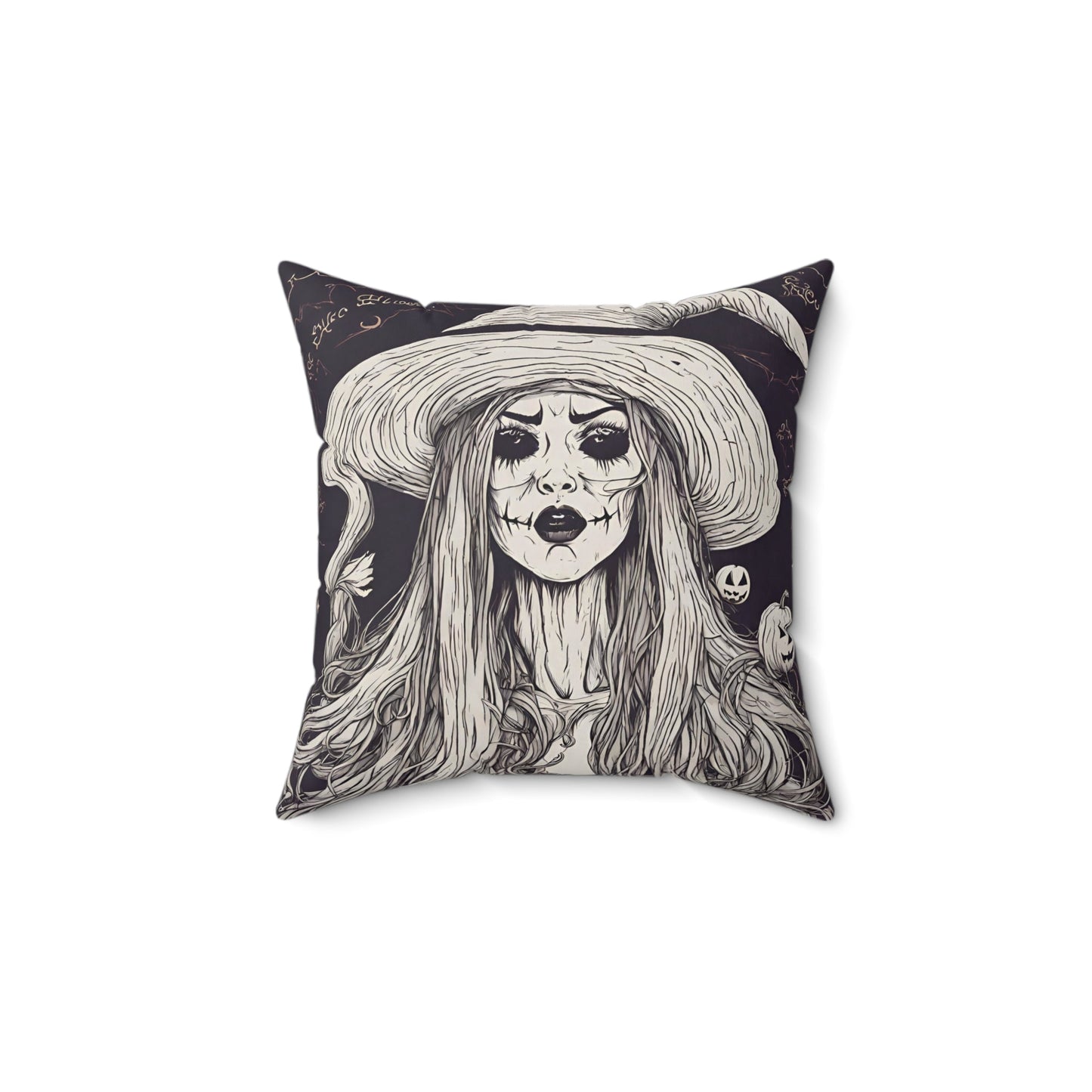 Home Decor Halloween Throw Pillow Decor Perfect for Couch or Sofa Accent Pillow Witch Petrova Designs