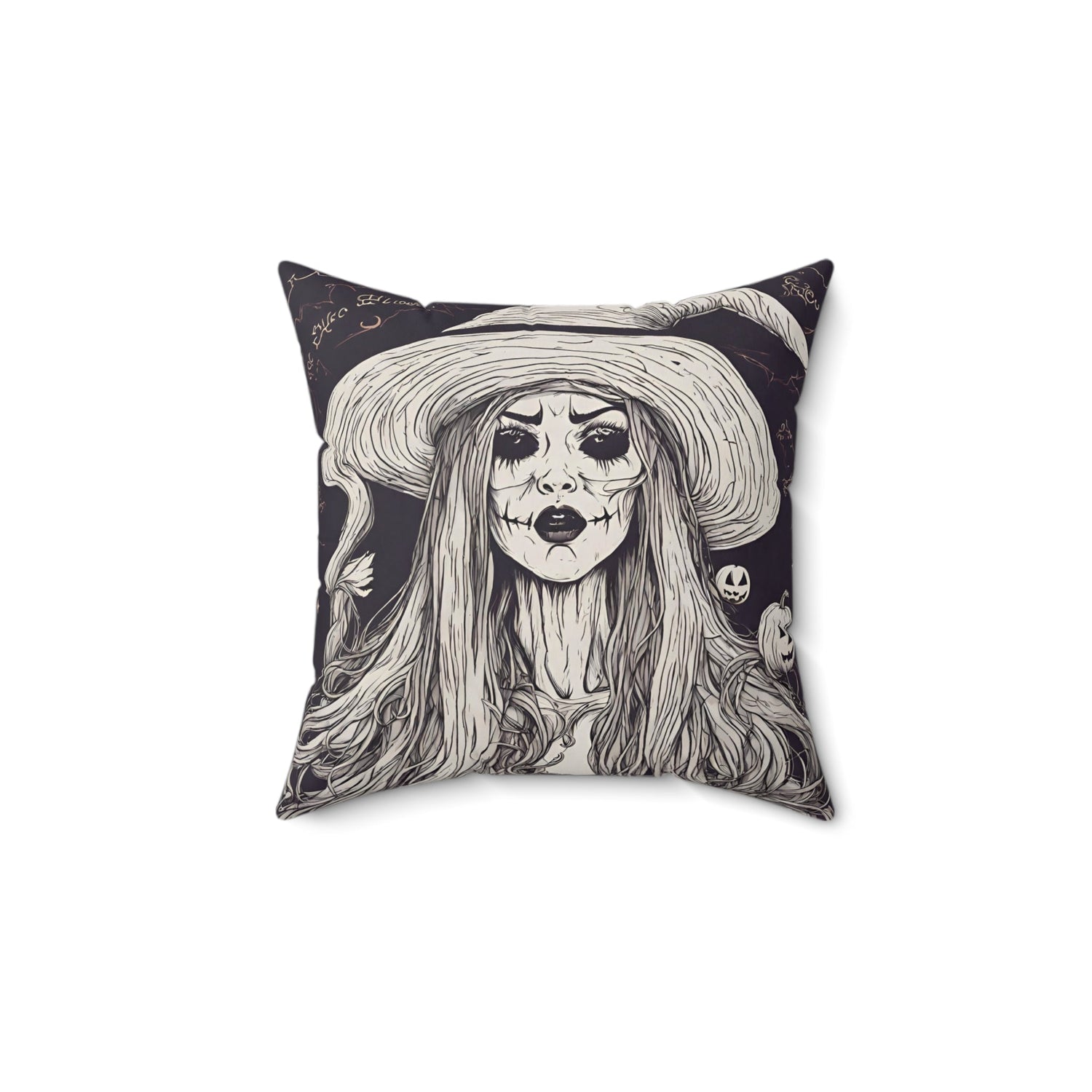 Home Decor Halloween Throw Pillow Decor Perfect for Couch or Sofa Accent Pillow Witch Petrova Designs
