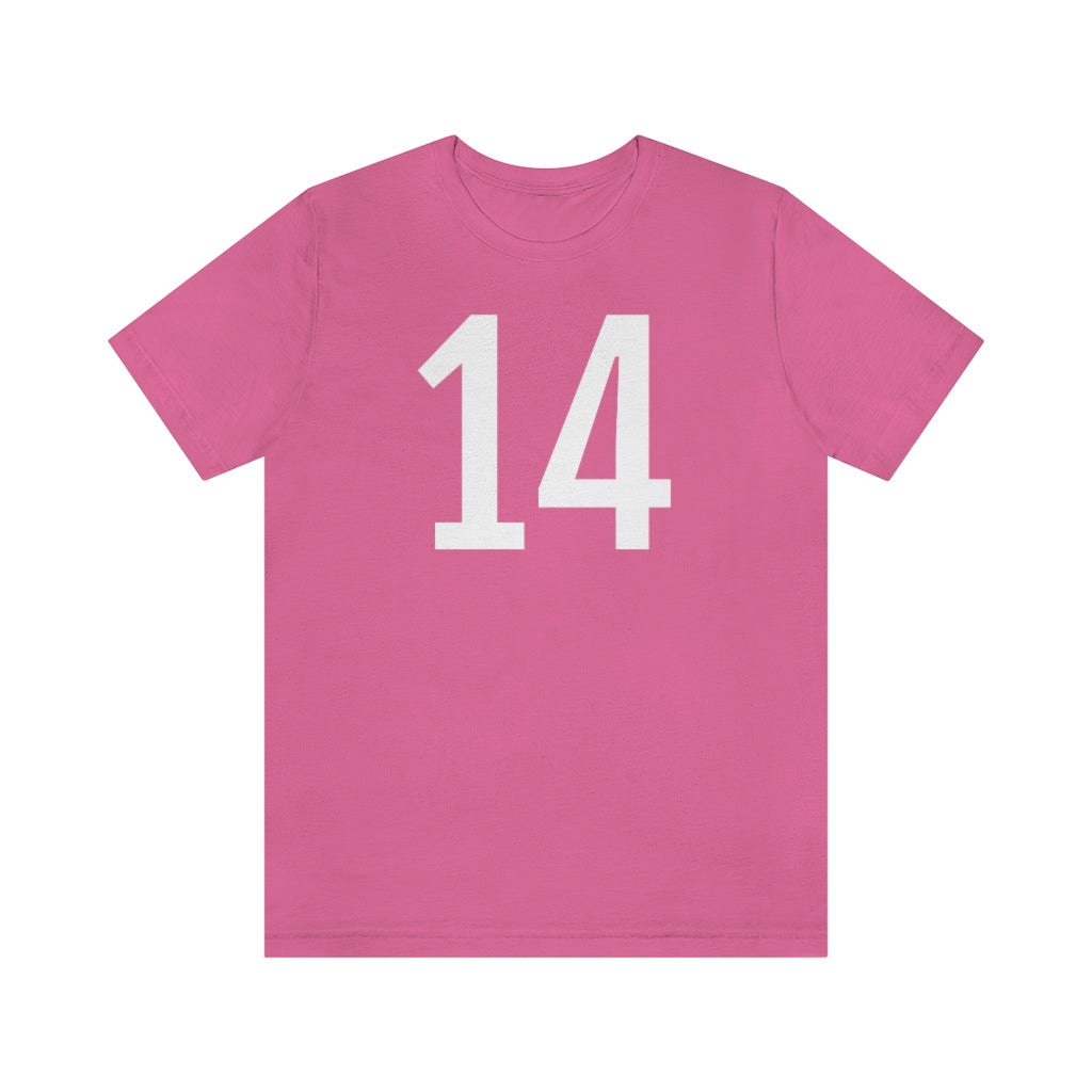 Charity Pink T-Shirt Numbered T Shirt with Number On Them for Numerological Black Tshirt Outfit 14 Petrova Designs